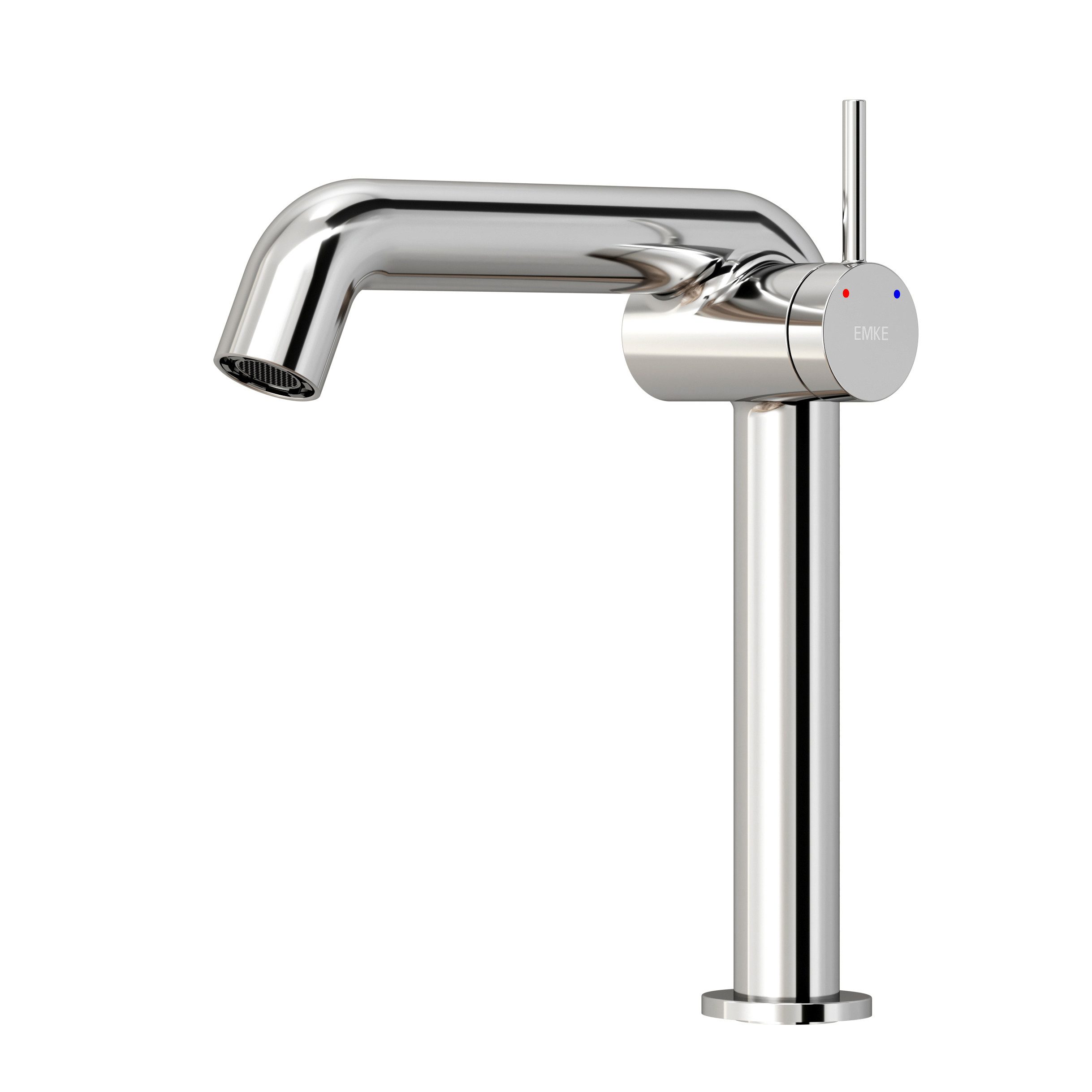 EMKE Waschtischarmatur Wasserhahn Bad mit Luftsprudler Küchenarmatur Mischbatterie-Armatur (Badezimmer armaturen, Waschbeckenhahn, Schwarz)