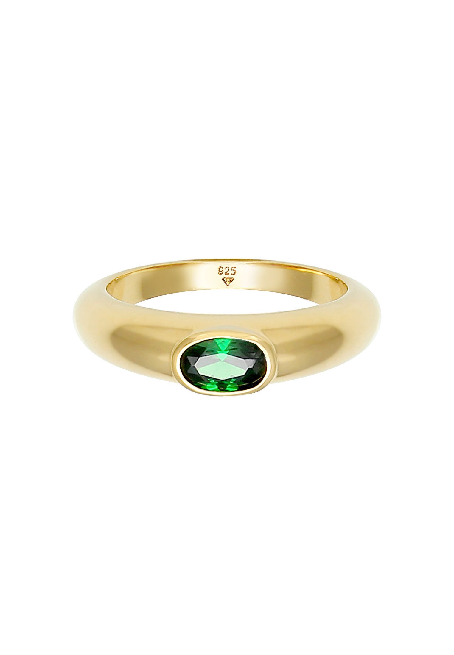 Elli Fingerring Bandring Zirkonia Oval Solitär günstig online kaufen