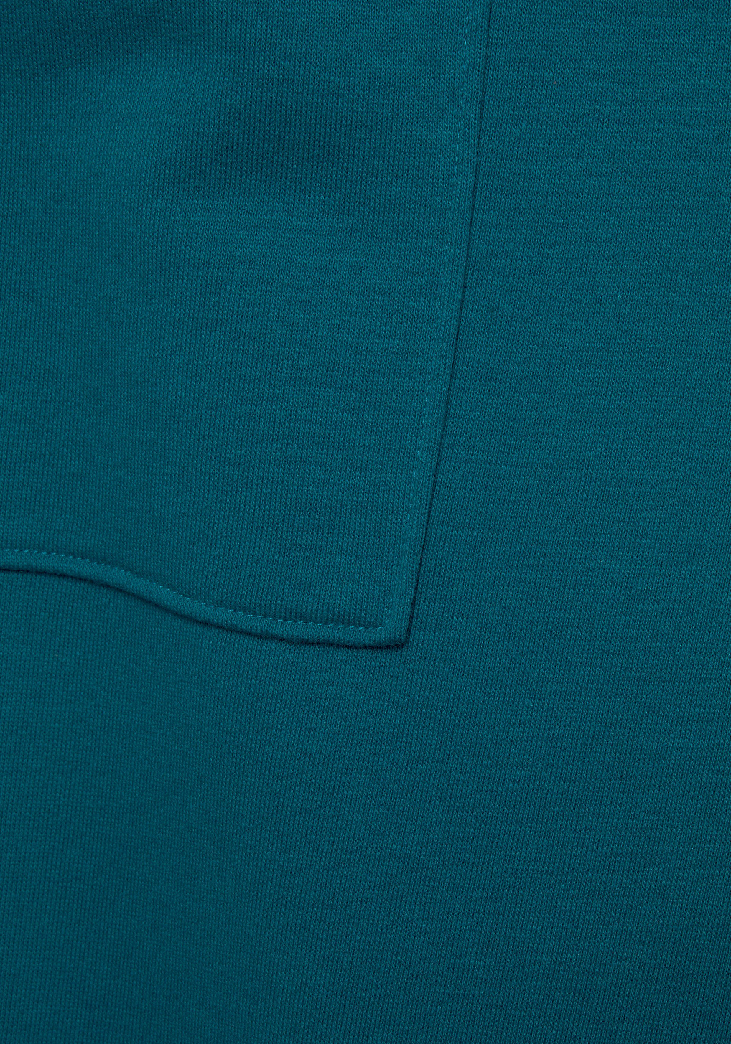 Vivance Sweatshorts Kurze Hose mit aufgesetzten Taschen und Kontrastkordel, Loungewear