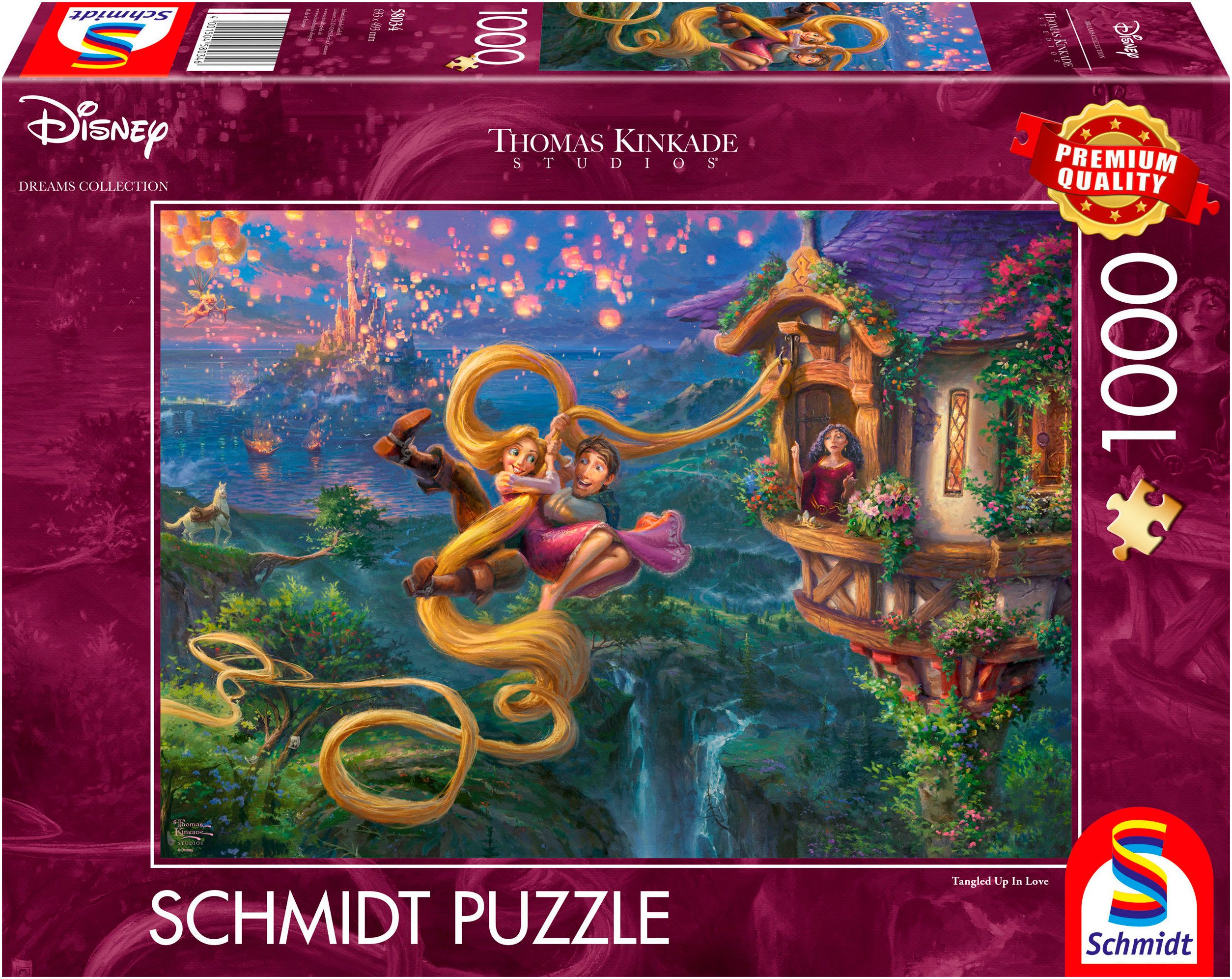 Schmidt Spiele Puzzle Disney, Rapunzel Tangled up in Love von Thomas Kinkad günstig online kaufen