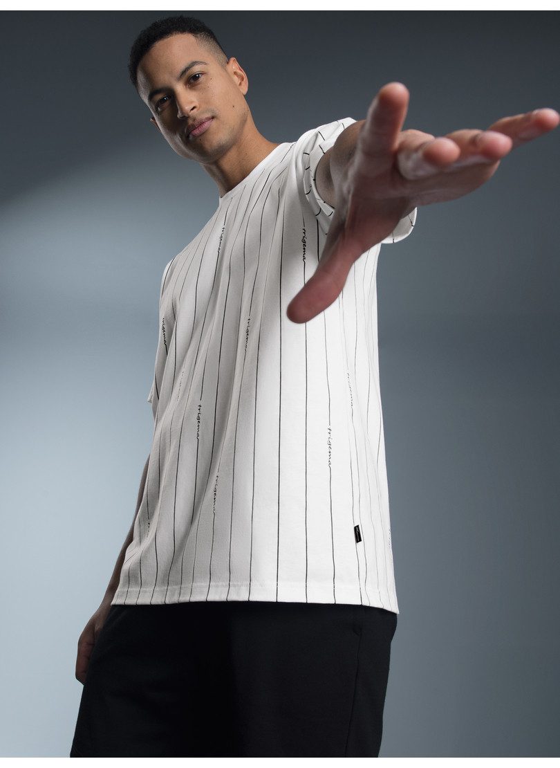 Trigema T-Shirt TRIGEMA T-Shirt mit Allover Streifen-Muster (1-tlg) günstig online kaufen