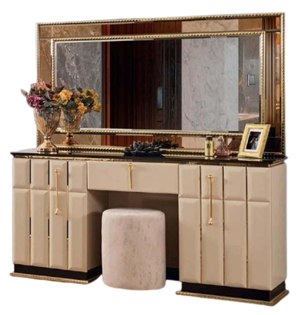 Schminktisch Schminktisch Kommode mit Spiegel Konsole Kommoden Holz Modern