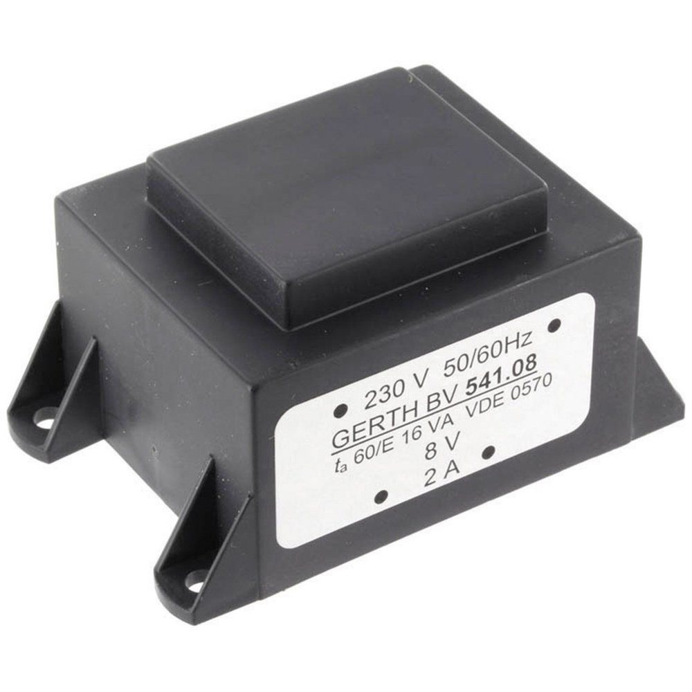Gerth Gerth PTA541202 Printtransformator 1 x 230 V 2 x 6 V/AC 16 VA 1333 mA Trafo