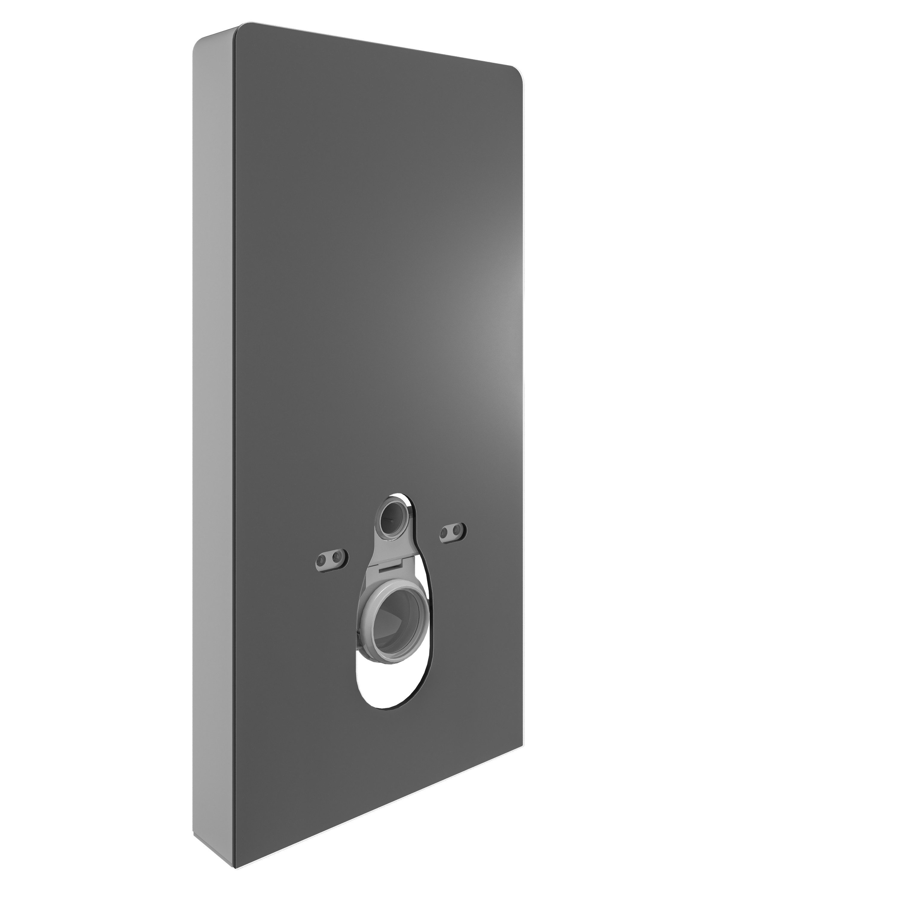 Bernstein Vorwandelement WC Sanitärmodul 805S Schwarz, Aufputz-Sanitärmodul, 2-Mengen-Spülung ohne WC, Sensor Spülung berührungslos