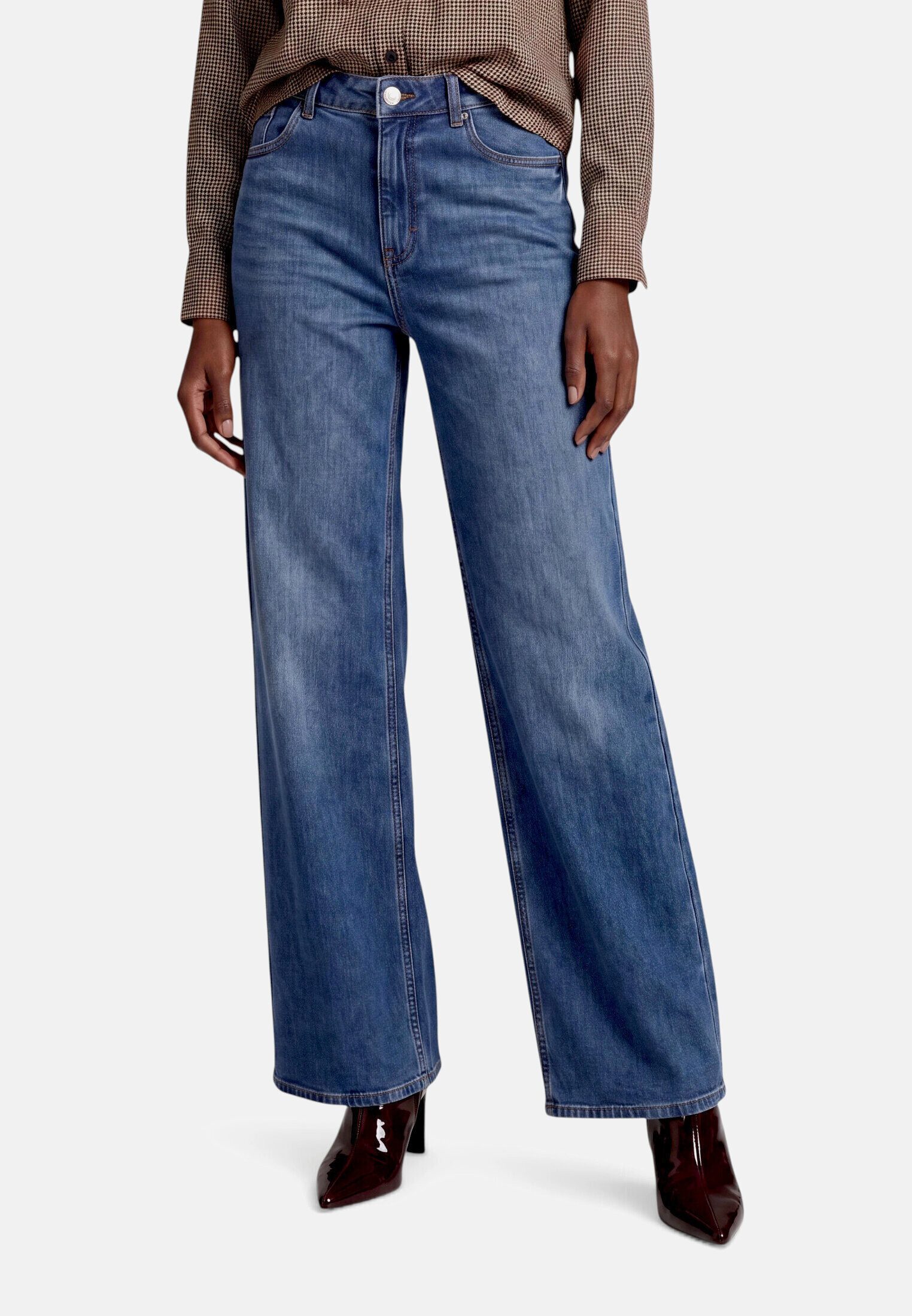Zero Bequeme Jeans Damen Wide Leg Jeans Style Witney – Bild 2 von 5