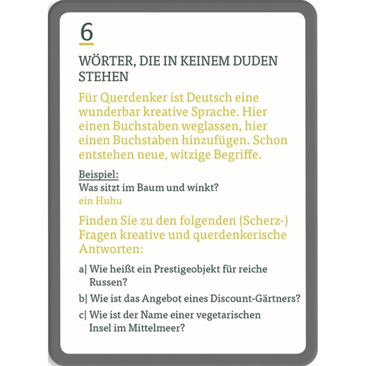 Moses. Verlag Spiel Querdenken-Box mit 75 Denkübungen inkl. Notizbuch & Sanduhr
