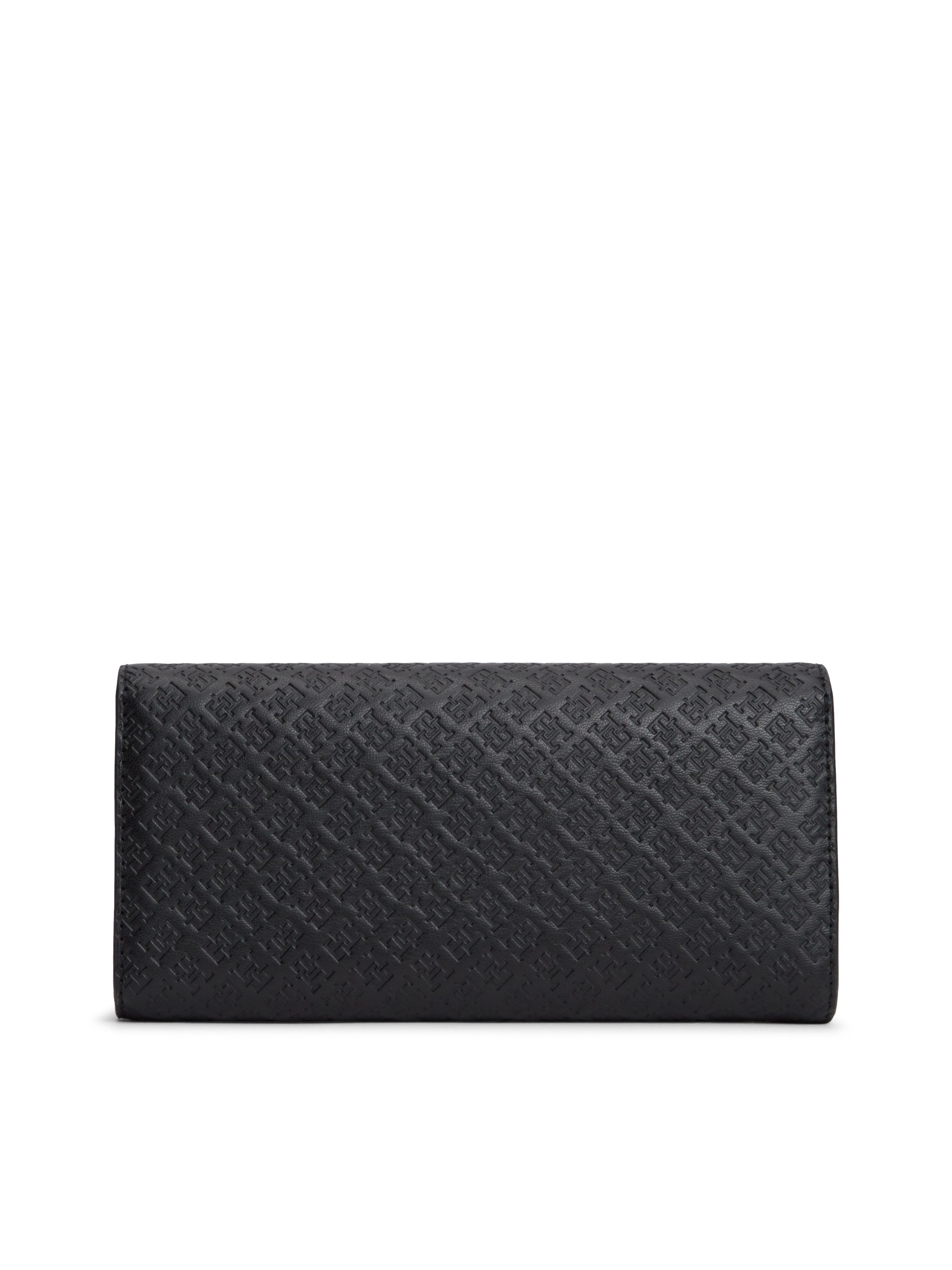 Tommy Hilfiger Geldbörse TH ICON LRG FLAP WALLET MONO, Damen Geldbeutel, Portemonnaie mit TH-Schmucklogo
