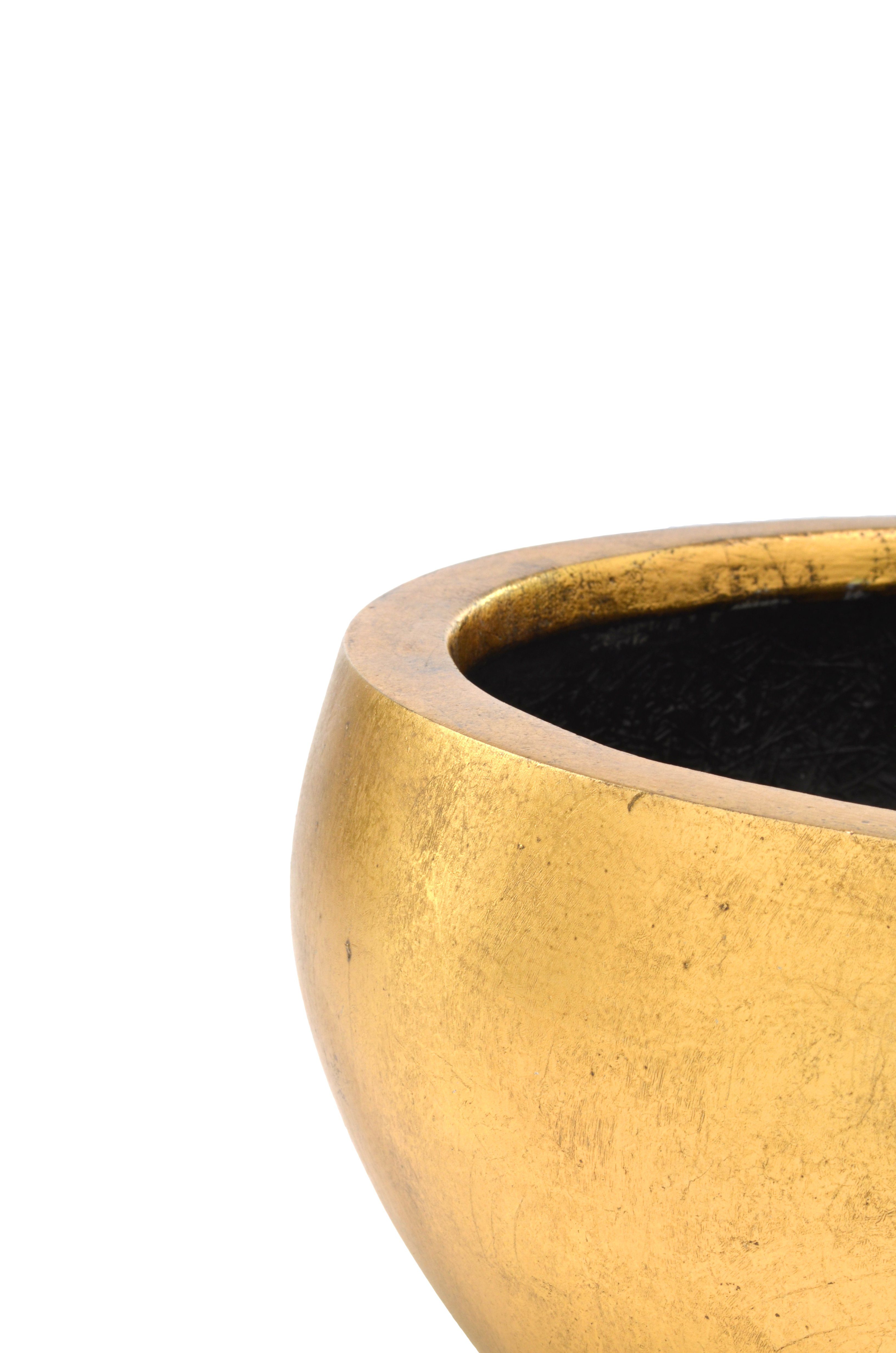 Flingora Pflanzschale Alodie, Fiberglas - Indoor - Gold - Ø 40 cm günstig online kaufen