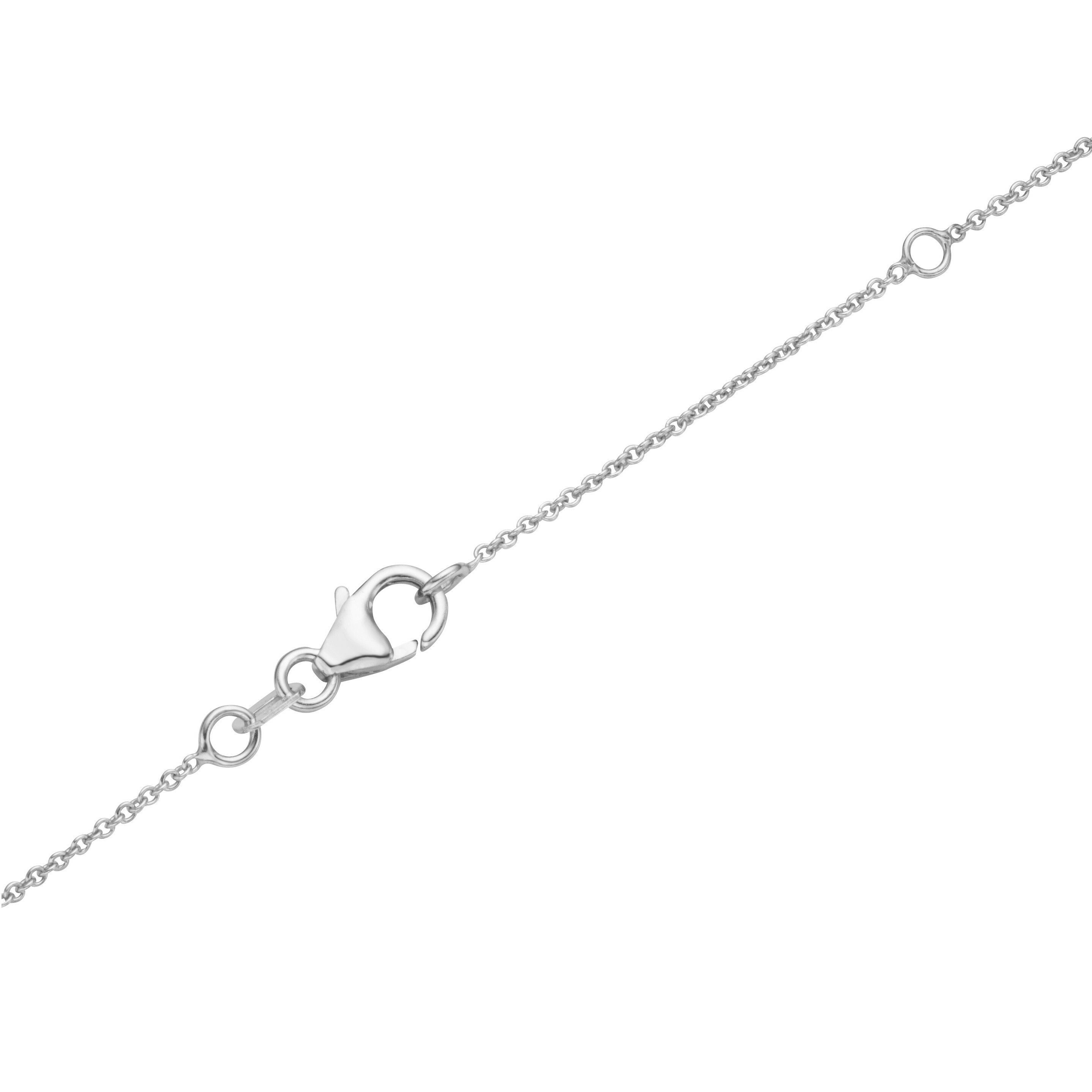 Smart Jewel Collier Plättchen, Silber 5 925, cm langer Inkl. Regulationskette