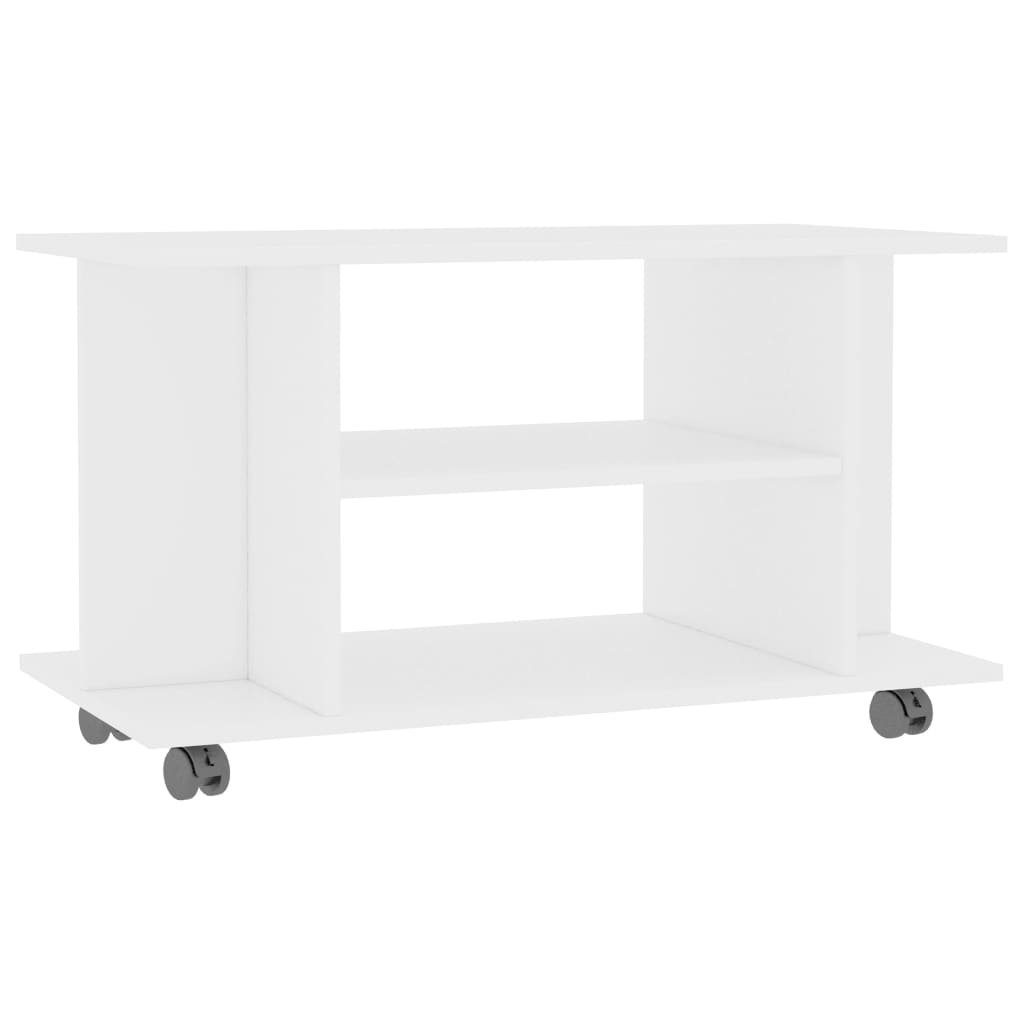 furnicato TV-Schrank mit Rollen Weiß 80x40x45 cm Holzwerkstoff (1-St) günstig online kaufen