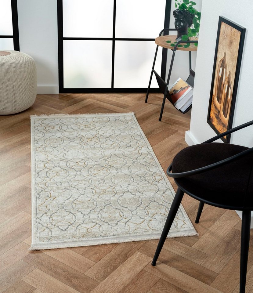 Teppich My Floor, Myflair Möbel & Accessoires, rechteckig, Höhe: 10 mm,  Kurzflor, Retro-Style, besonders weich durch Microfaser