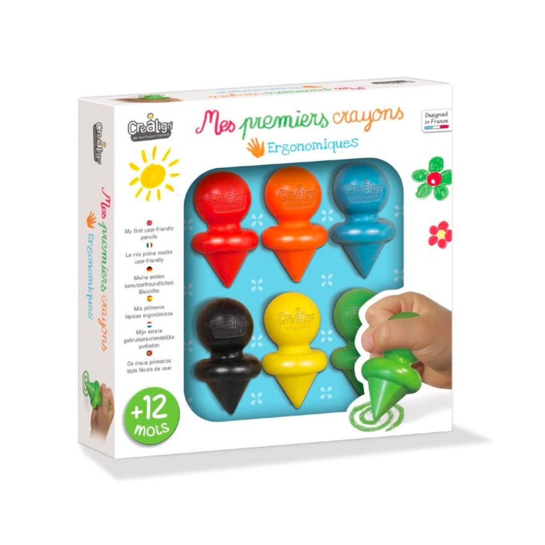 suebidou Wachsmalstift Мелки-Set für Kinder ab 12m+ 'Meine ersten Карандаши', nachhaltig, kreativ
