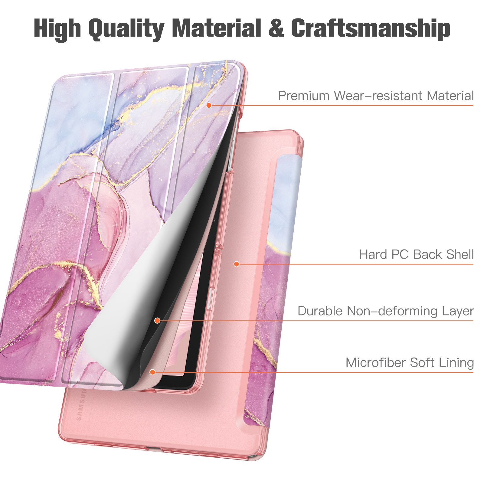 Fintie Tablet-Hülle für Samsung Galaxy Tab A11+ Plus 11" 2025 / Tab A9+ Plus 11 Zoll 2023 11 Zoll, Ultradünn Schutzhülle mit Translucent Rückseite in Matt-Optik – Bild 5 von 5
