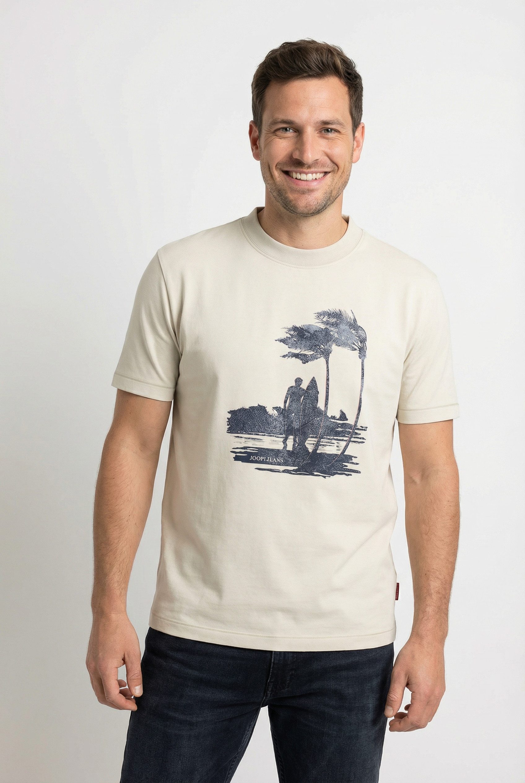 Joop Jeans T-Shirt Lanakila Kontrastfarbener Print günstig online kaufen