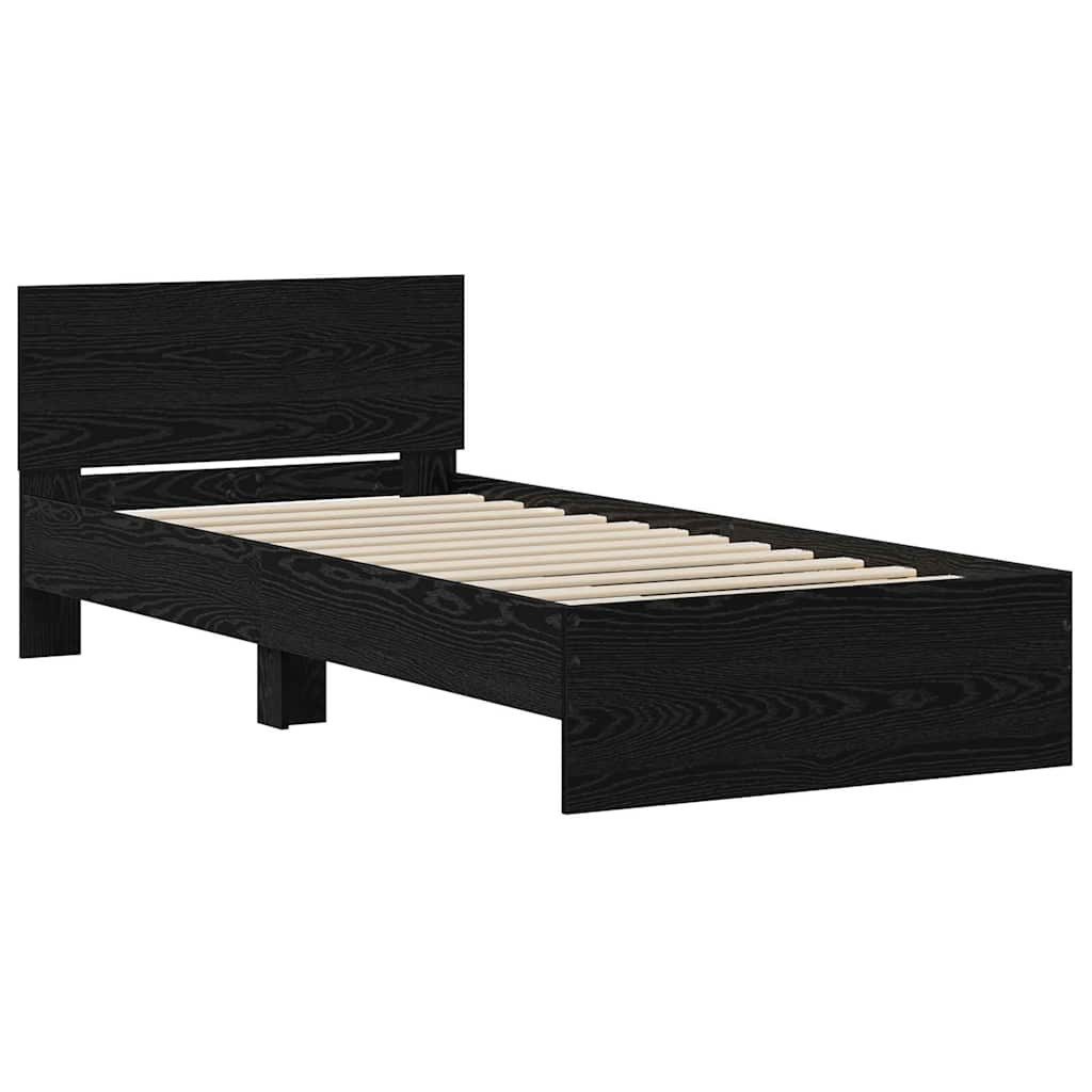 vidaXL Bett Bettgestell Schwarze Eiche 90 günstig online kaufen