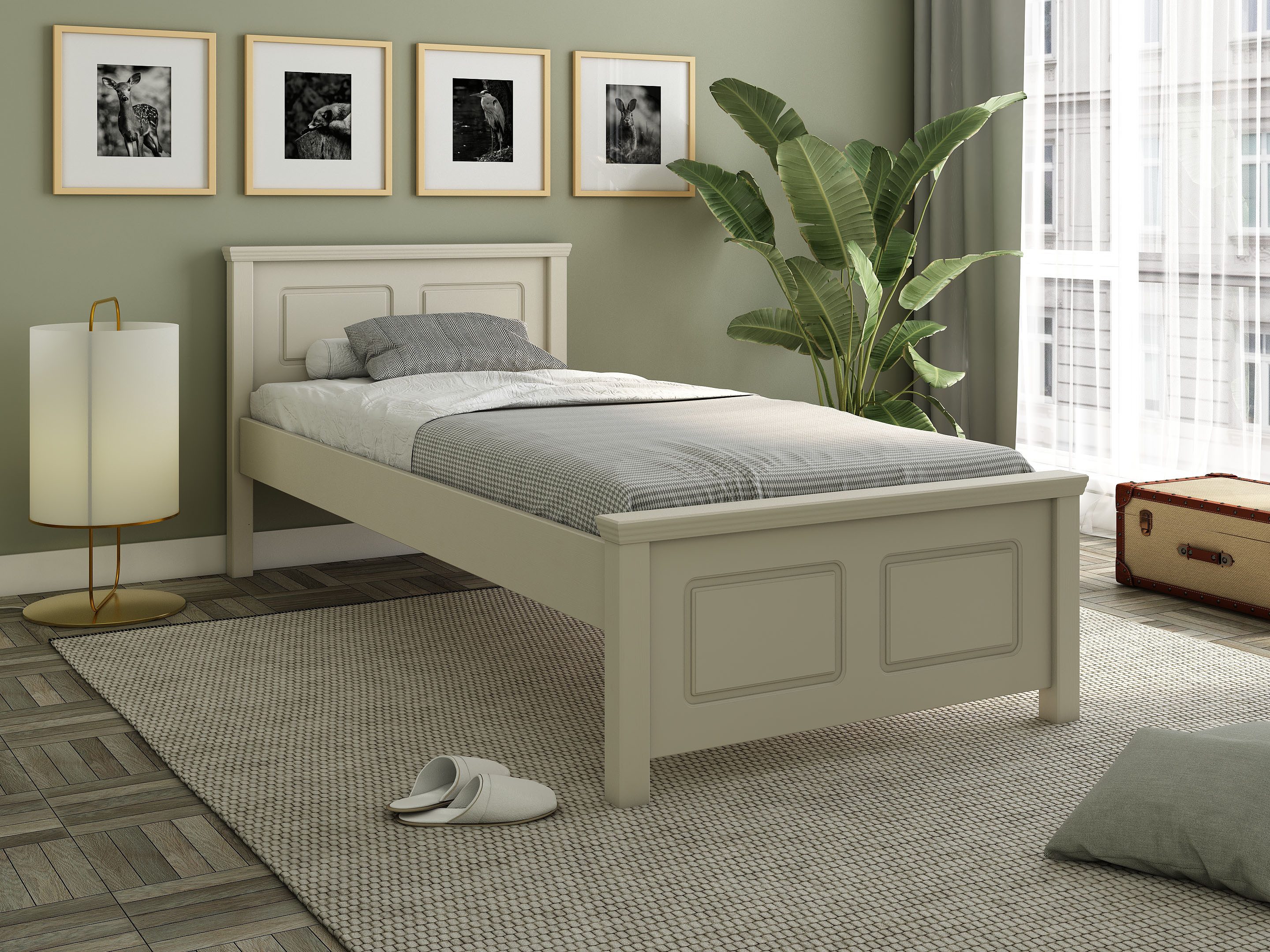 OTTO home Massivholzbett ERIK', Made in Europe, optional mit Schublade, Massivholz Kiefer (FSC® zertifiziert), in mehreren Größen, Landhausstil mit Kassettenoptik
