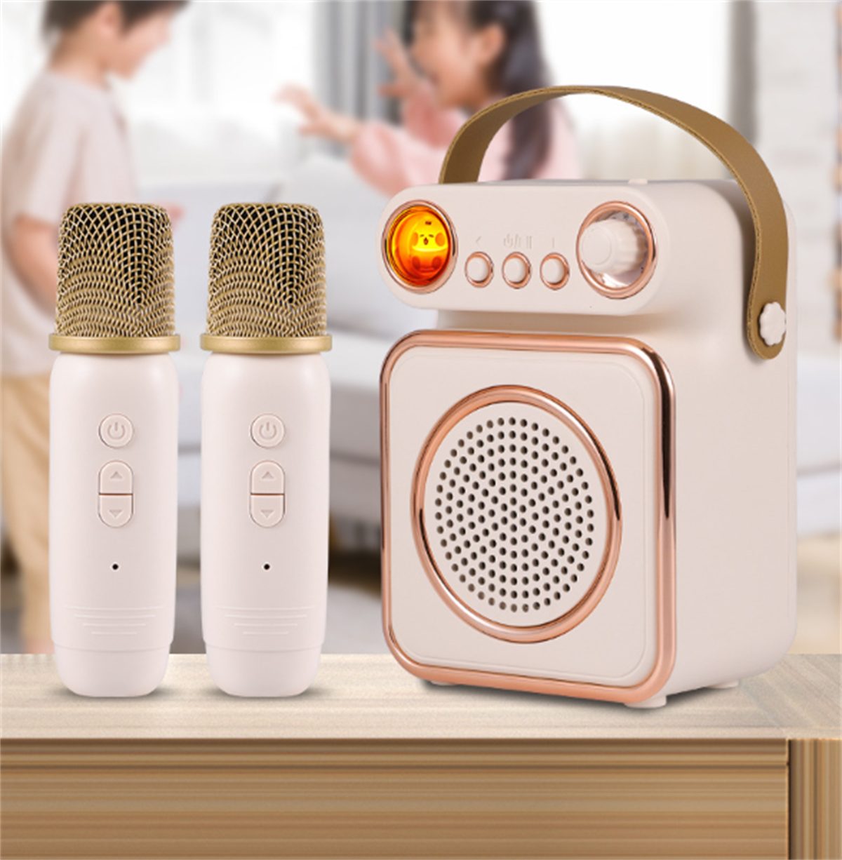 Rosa kabelloses Mikrofon-Komplettgerät Lautsprecher carefully selected Tragbares und Wireless Bluetooth-Audio-