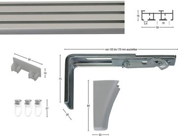 Gardinenschiene »Flächenvorhangschiene SMART«, GARESA, 3-läufig, Wunschmaßlänge, für Paneele, für Vorhänge, mit Profilverbinder verlängerbar, Wandmontage