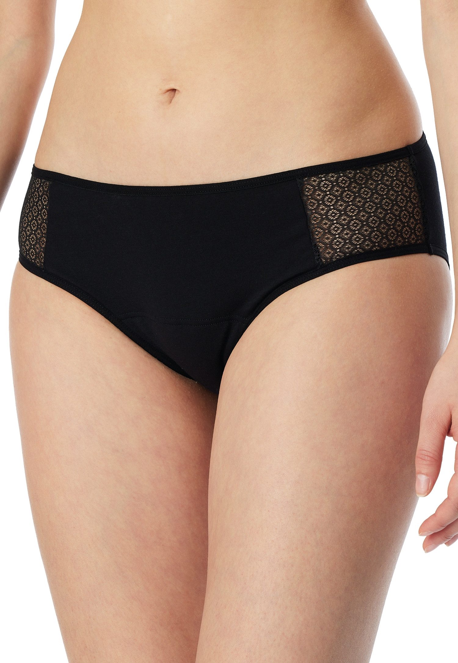 Schiesser Periodenslip Secret Care mit seitlichem Spitzeneinsatz