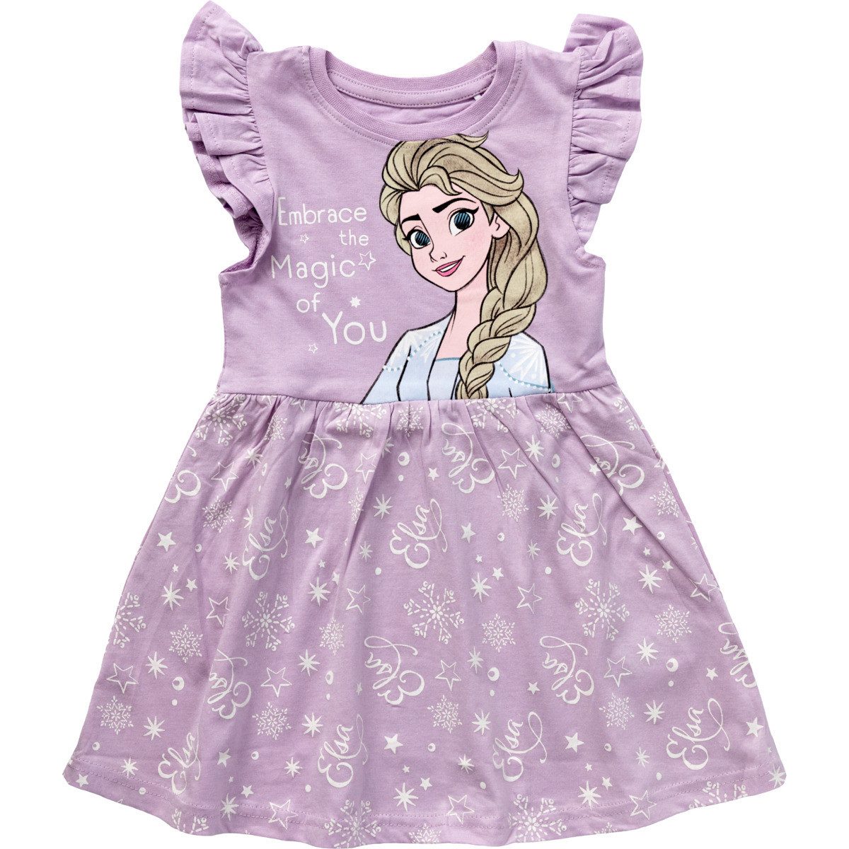 Disney Jerseykleid Frozen Mädchen (1-tlg) Bekleidung, Outfit, Dress, Robe, Sommerkleid