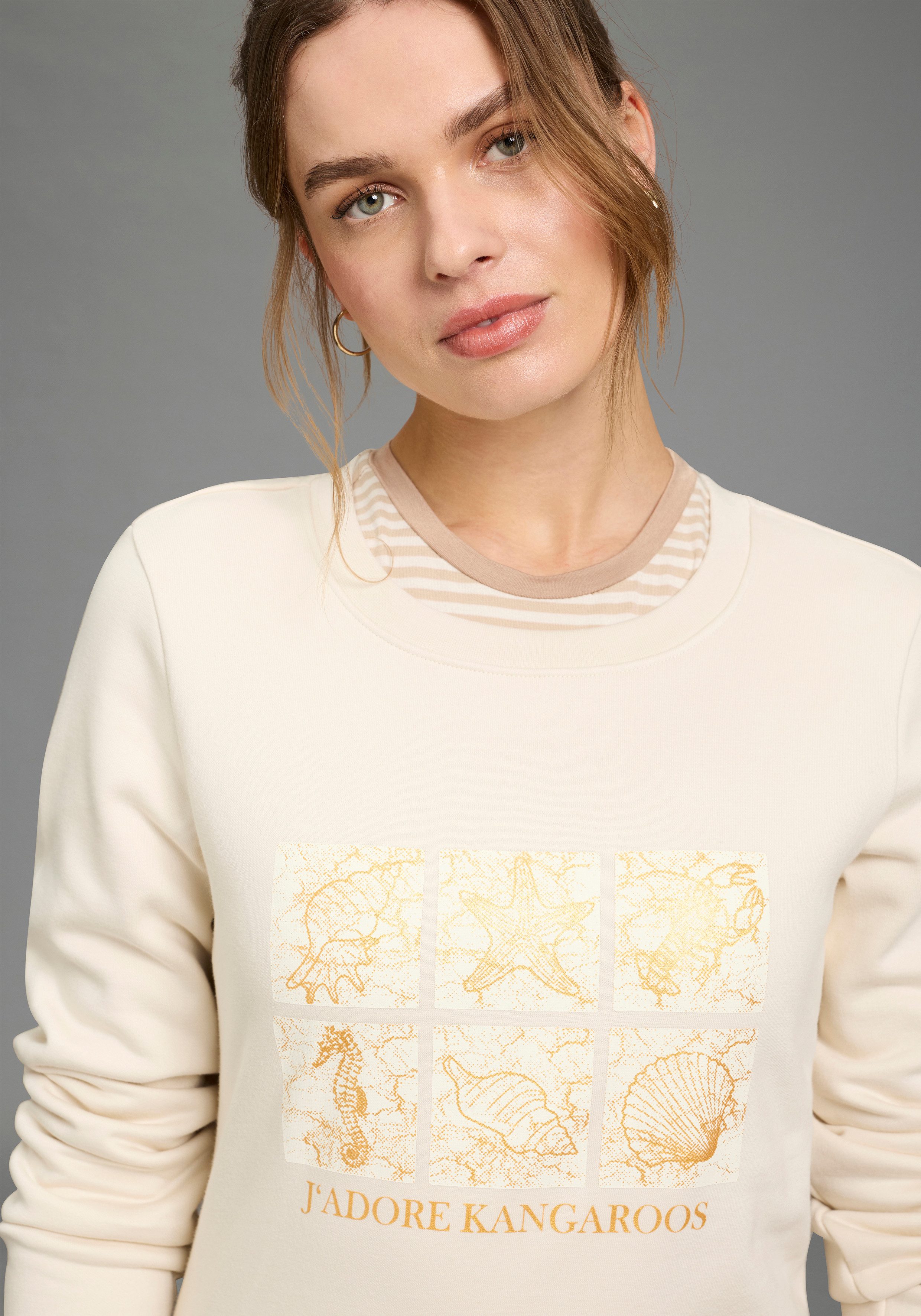 KangaROOS Sweatshirt mit Frontdruck