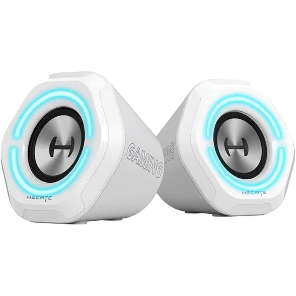 Edifier® G1000 Stereo Gaming-Lautsprecher (Bluetooth, 5 W, RGB Lighting, Inline Remote) Weiß