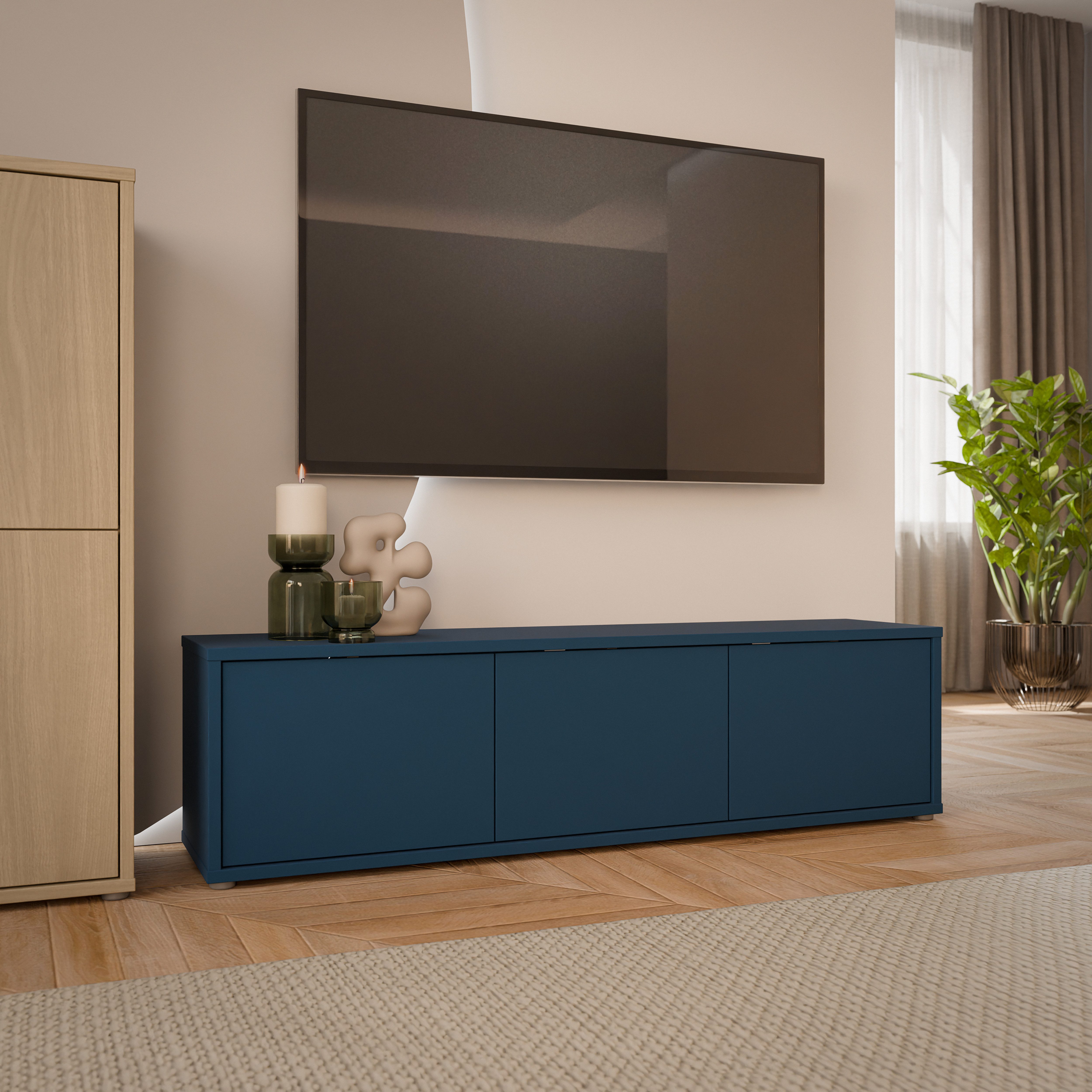 FORTE Lowboard Alice Springs, TV-Board, viel Stauraum, große Türen zum Aufklappen, B/H/T 154,2/41,5/34,9 cm Klapptüren