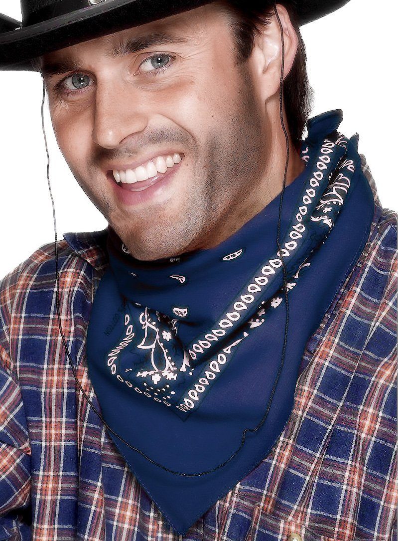 Kostüm Cowboy Bandana blau