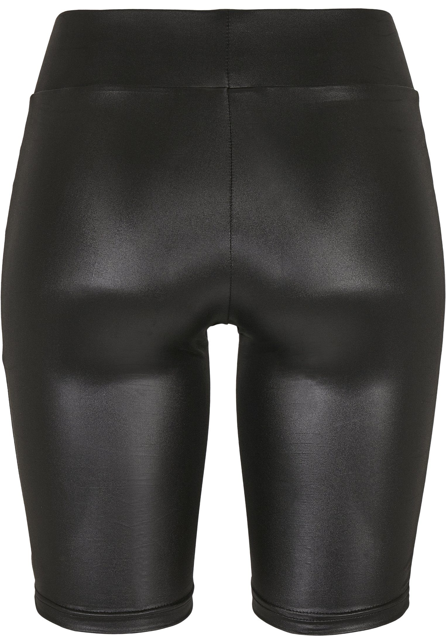 Imitation URBAN Leather (1-tlg) Ladies black Shorts CLASSICS Stoffhose Cycle