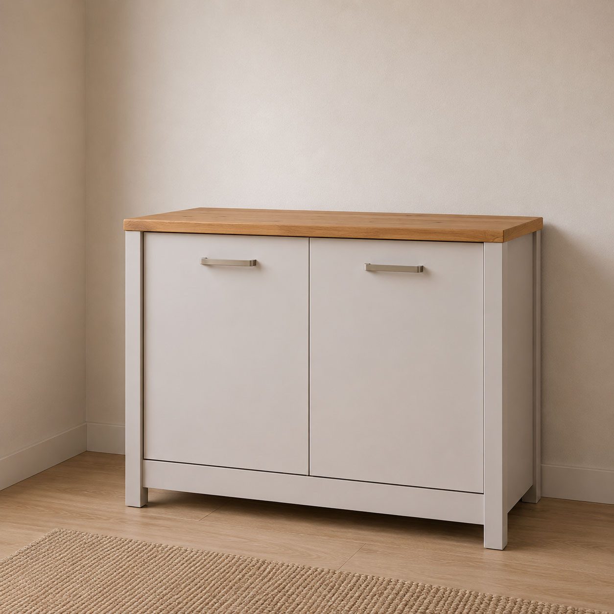 Inter Link Spülenschrank Pienza, Küchenschrank, Spülenunterschrank, HPL-Arbeitsplatte (1-St) Für Spüle & Spülmaschine, Soft-Close, Füße höhenverstellbar, 130x60x92