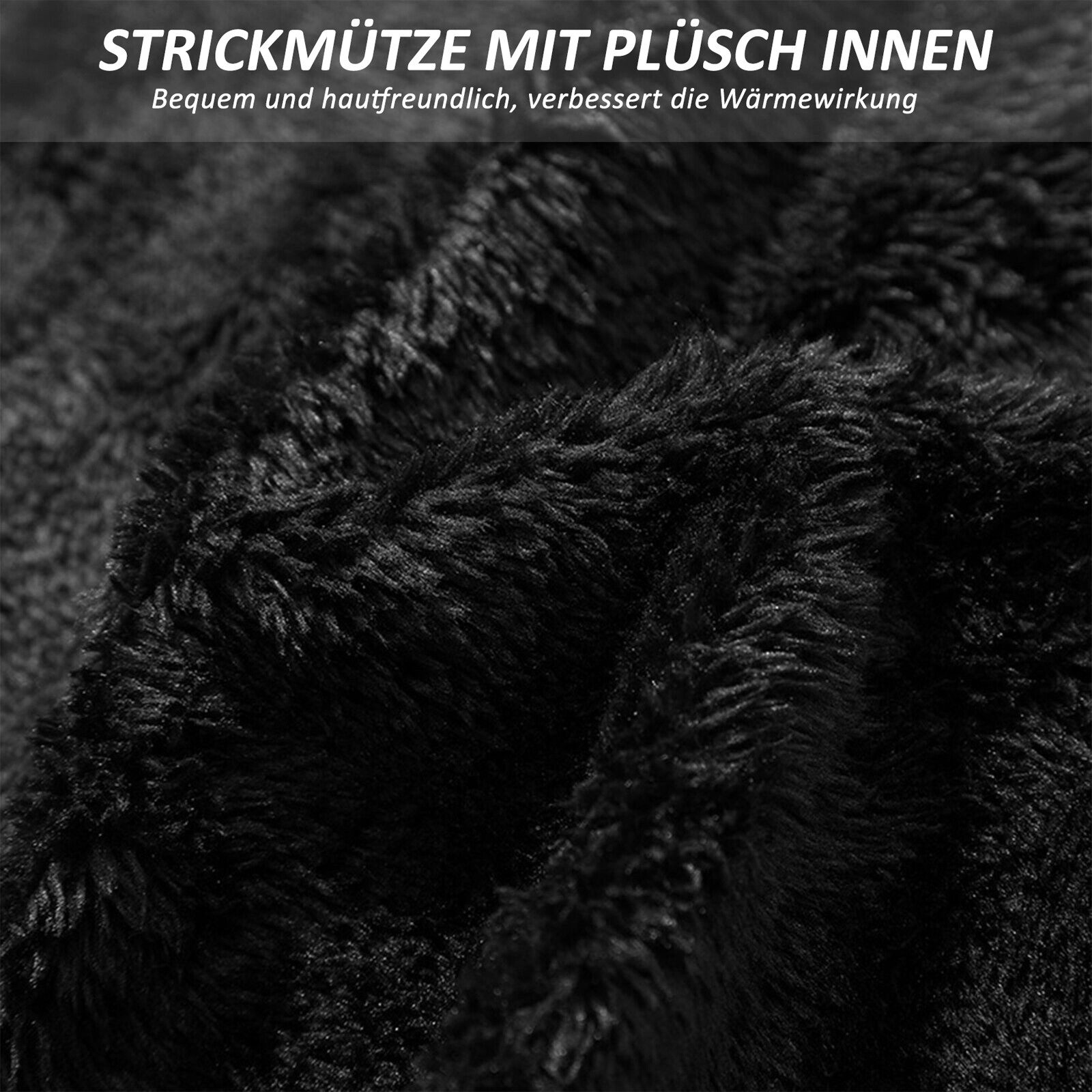TAN.TOMI Strickmütze Beanie Damen Warm, Mütze Damen Herbst Winter Federnd (Strickmützen Mit Fleece Gefüttert) Wollmütze Damen Geeignet für Schule, Arbeit, Skifa – Bild 4 von 5
