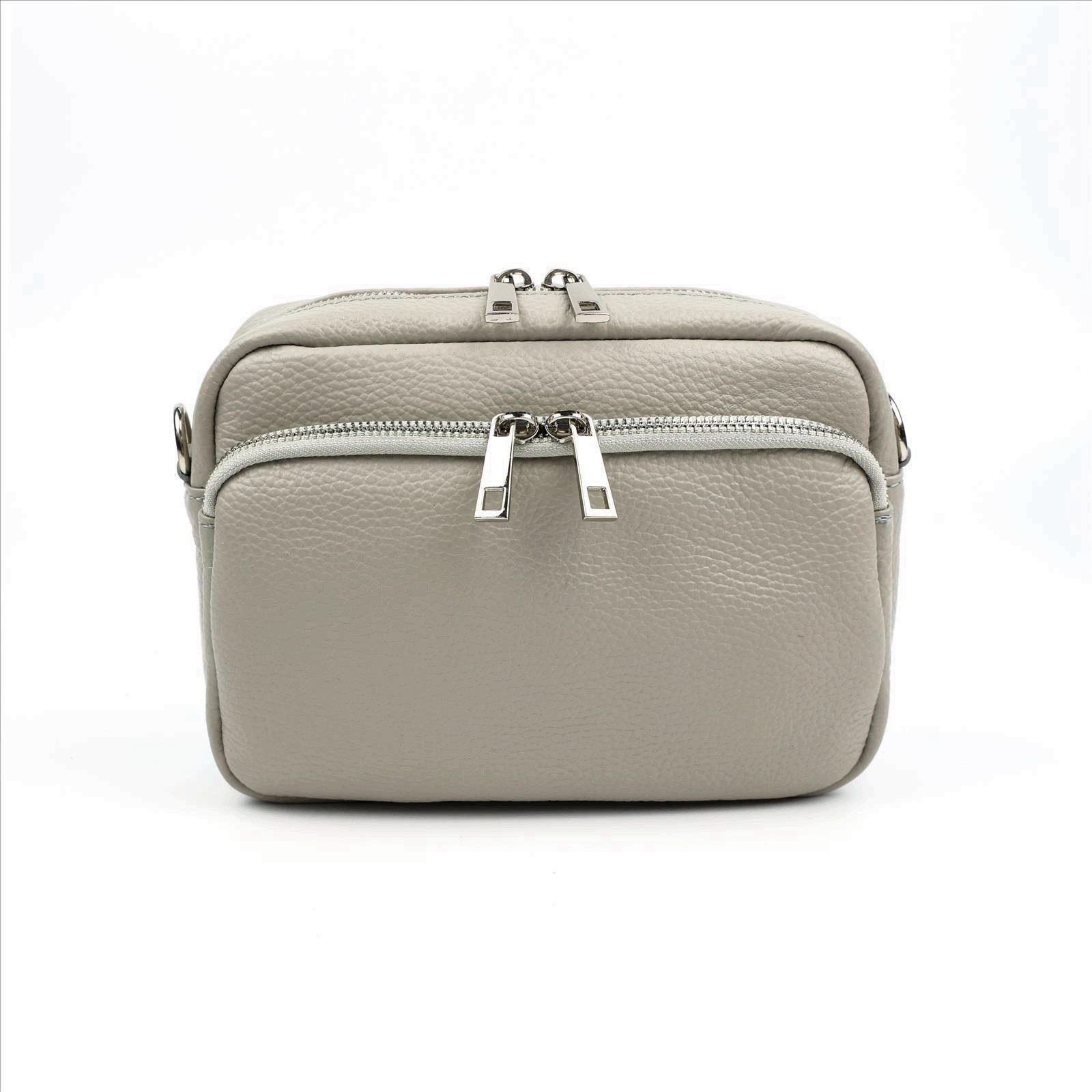 Umhängetasche Damen, Crossbody Bag, Echtleder Made in Italy