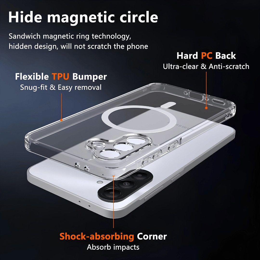 SmartUP Smartphone-Hülle + 2X Schutzglas für Samsung Galaxy A27 5G Panzerfolie MagSafe Case 9H 6,7, MagSafe-Technologie, präzise Aussparungen – Bild 5 von 5