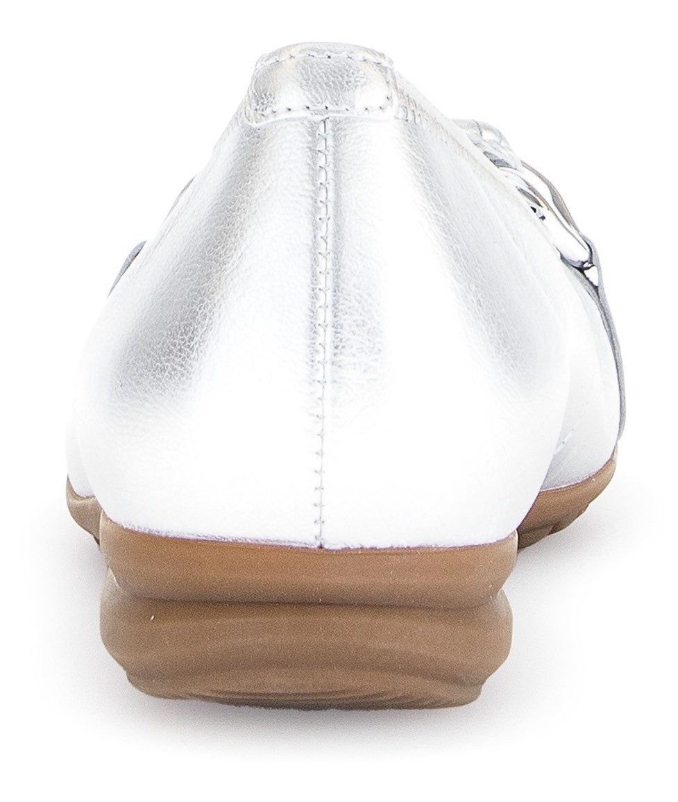 Gabor FLORENZ Ballerina, Keilabsatz, Businessschuh, Halbschuh, Schlupfschuh mit Zierkette