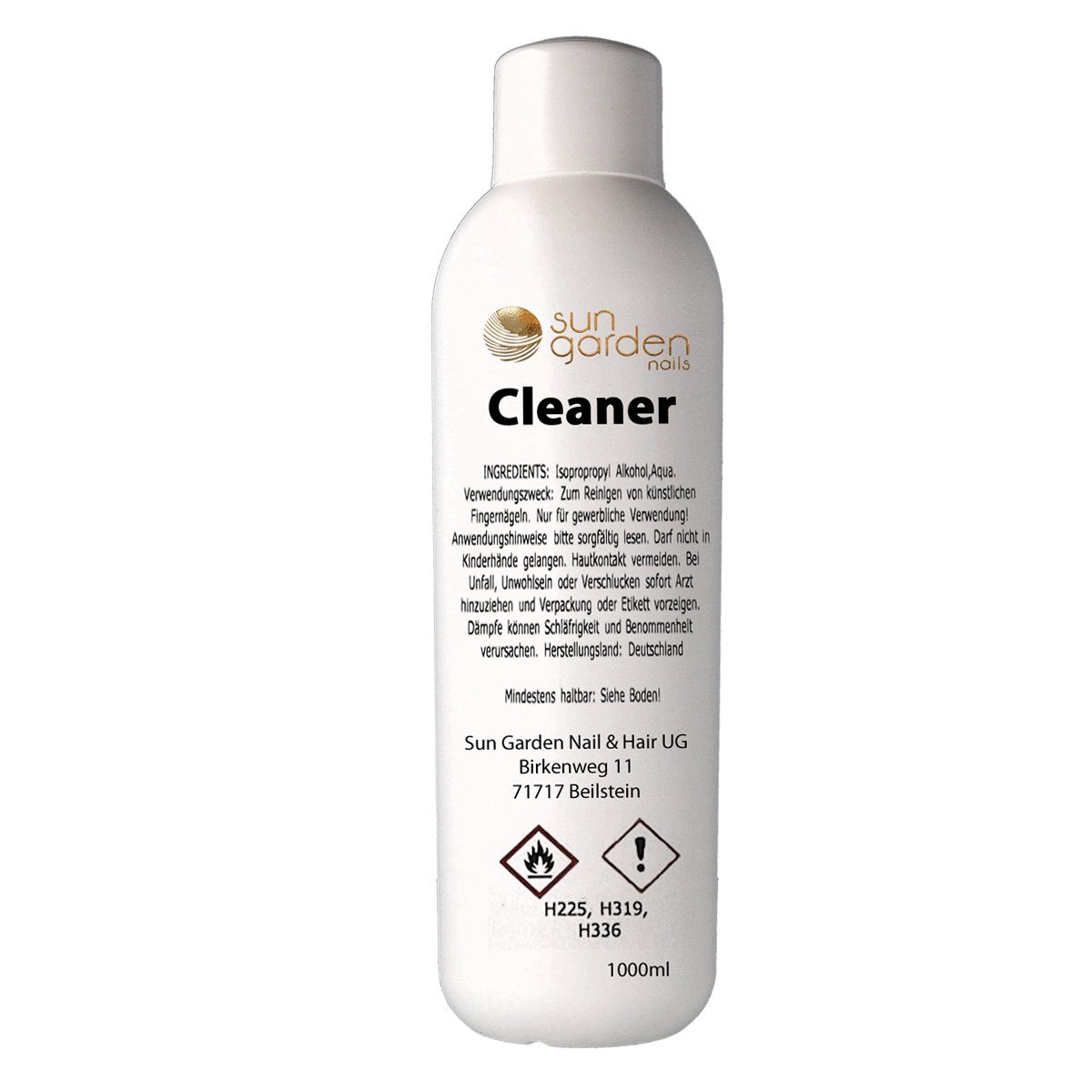 Sun Garden Nails Nagelreiniger 1000 ml Cleaner - Pumpflasche - 500 Zelletten - Nail Set Dispenser