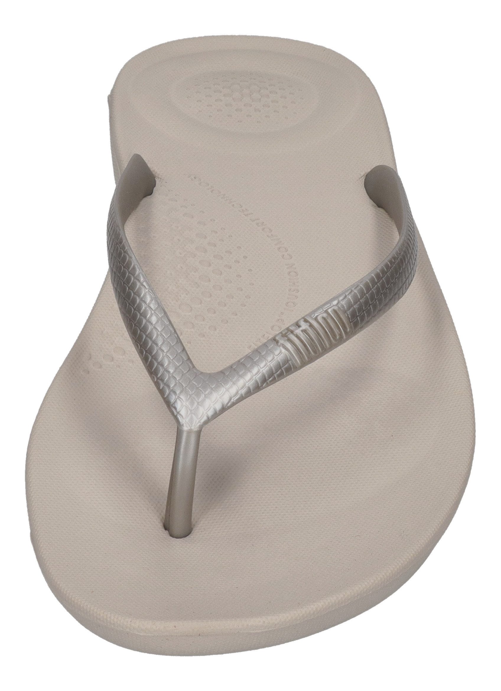 Fitflop IQUSHION ERGONOMIC FLIP E54 Zehentrenner Silver – Bild 3 von 5