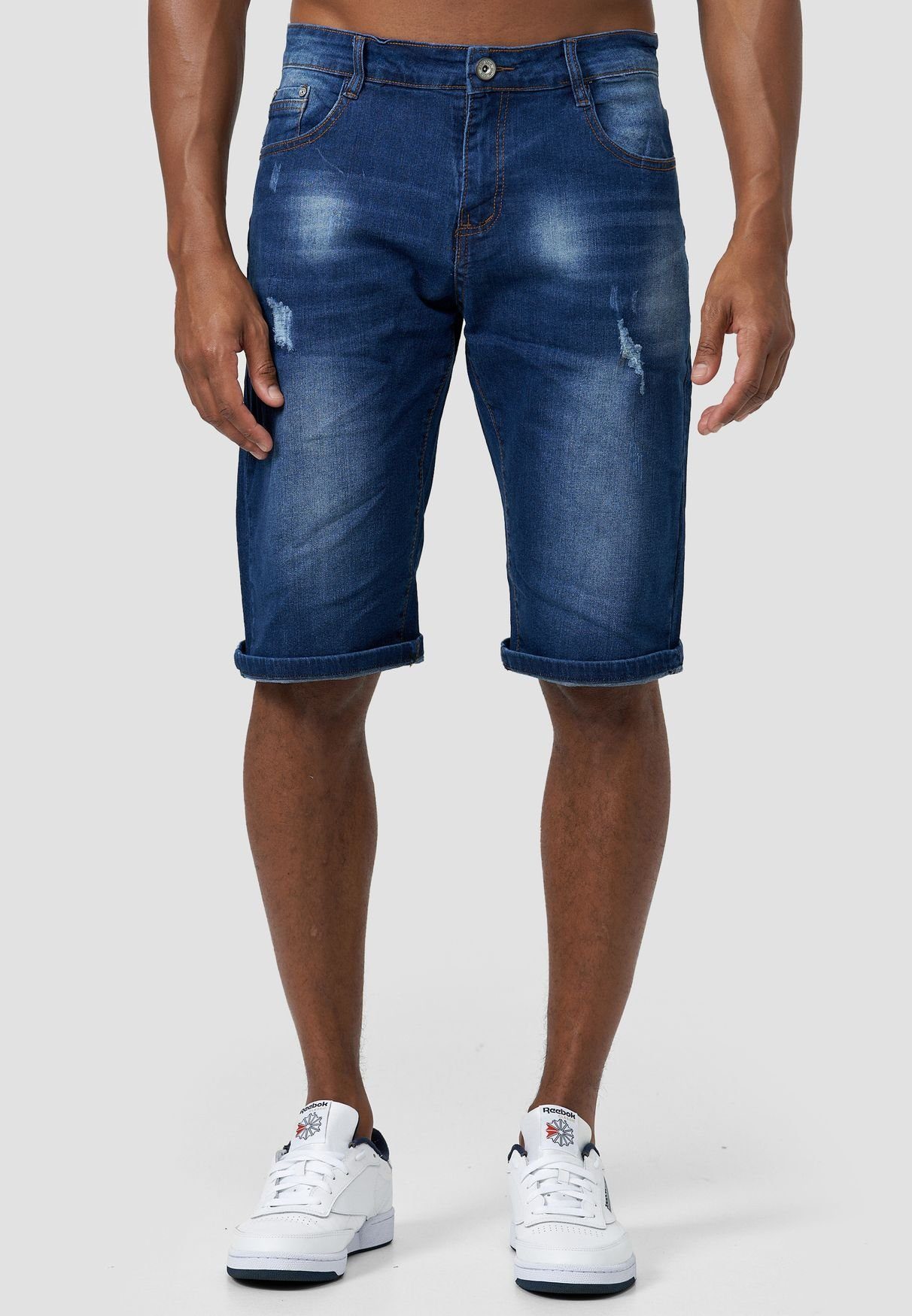 FORBEST Jeansshorts Denim Capri Jeans Shorts Bermuda in Sommer 3/4 Hose (1-tlg) Blau Kurze 3645