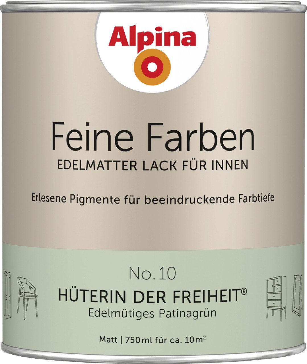 Alpina Wandfarbe Alpina Feine Farben Lack No. 10 Hüterin der. € 22,19, (€ 29,59 pro 1 l).