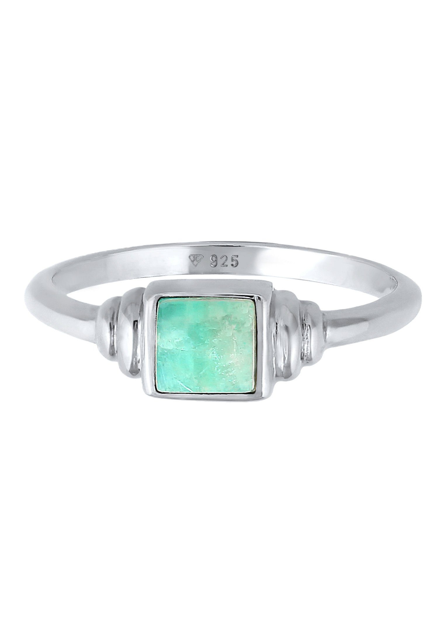 Elli Premium Fingerring Amazonit Edelstein Quadrat Vintage 925 Silber günstig online kaufen