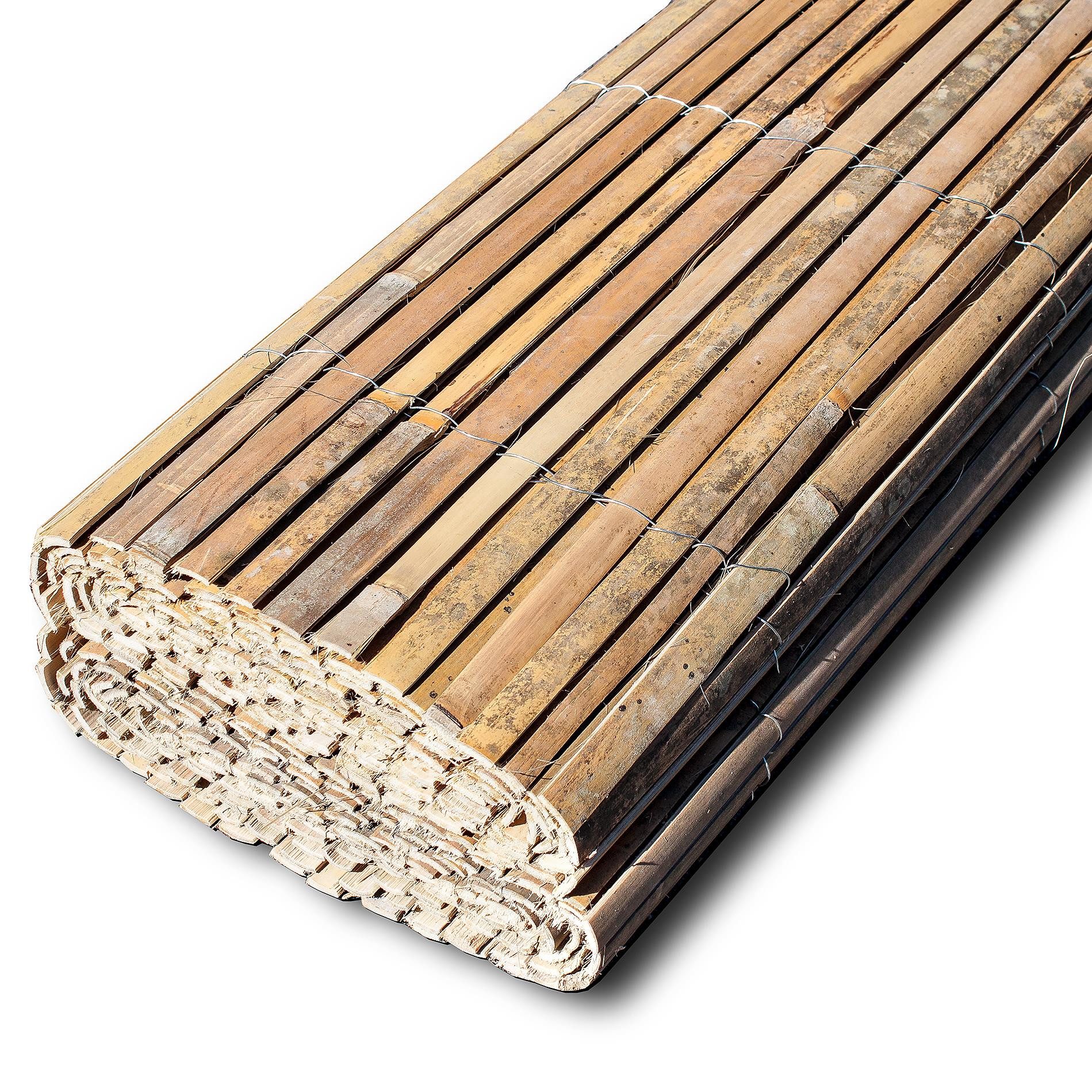 ESTEXO Sichtschutzzaunmatten Bambusmatte Sichtschutzzaun Balkon Sichtschutz 100 cm x 5 m Bambus W