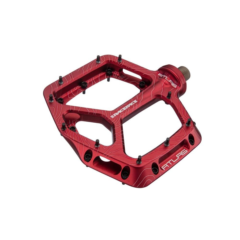 Race Face Fahrradpedale Race Face Atlas Plattform-Pedal, red - robustes Flat Pedal für aggress