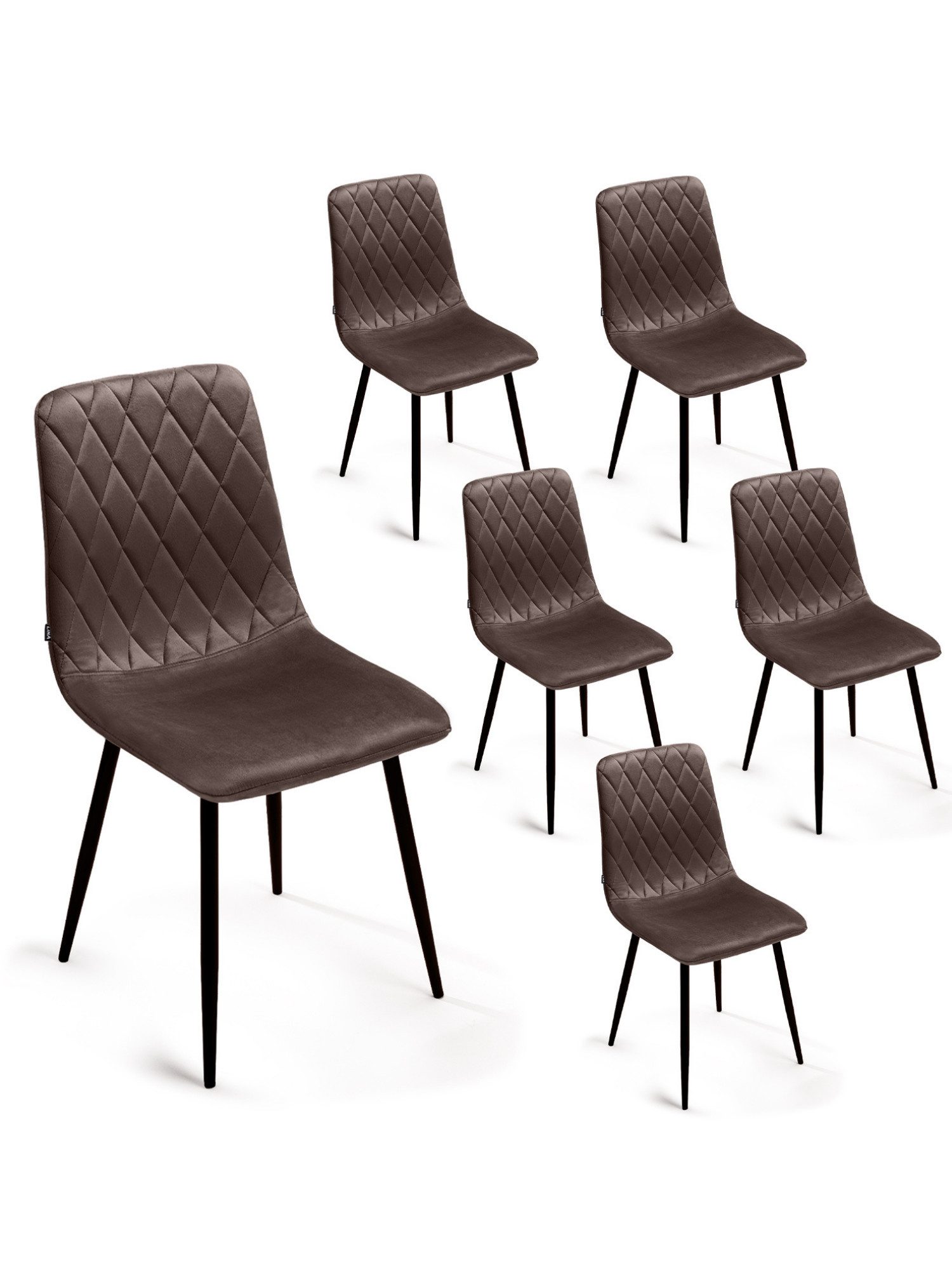 Lina® Esszimmerstuhl Elisia 2er, 4er, 6er Set, Samt & Metall, Modern & Komf günstig online kaufen