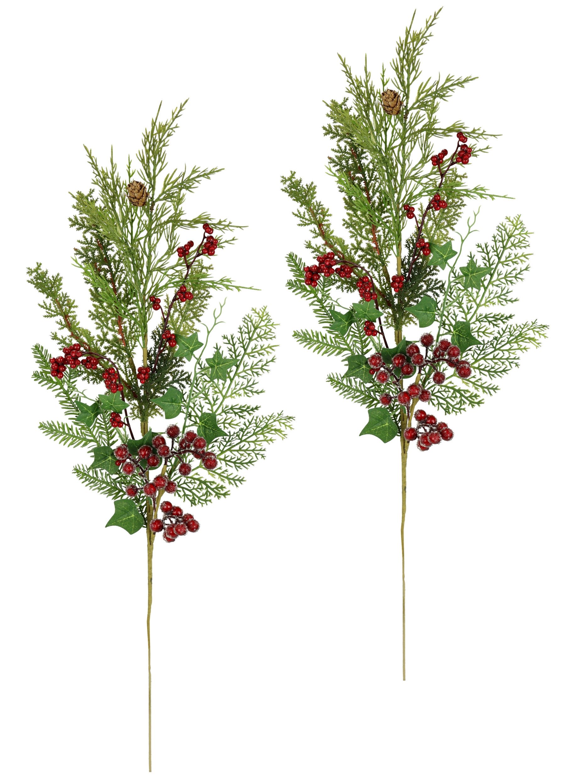 Kunstzweig Weihnachtszweig Tanne/Beeren/Efeu/Thuja Tanne, I.GE.A., Höhe günstig online kaufen