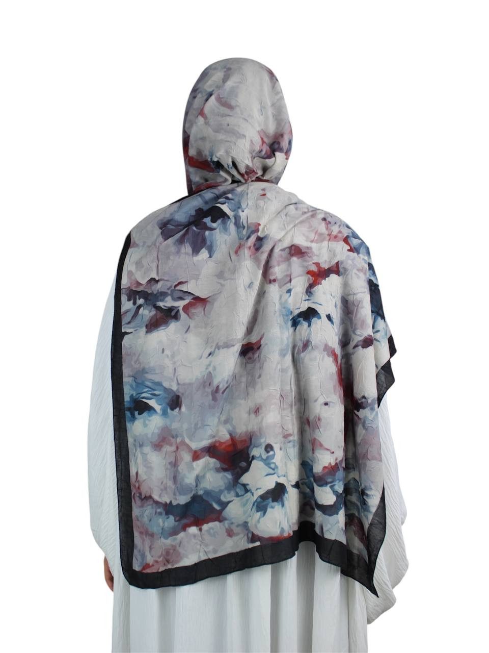 Aymasal Hijab Printed Soft Hijab mit Aquarellmuster, 190 × 70 cm Aquarellmuster; weich fallend; große Maße; vielseitig wickelbar