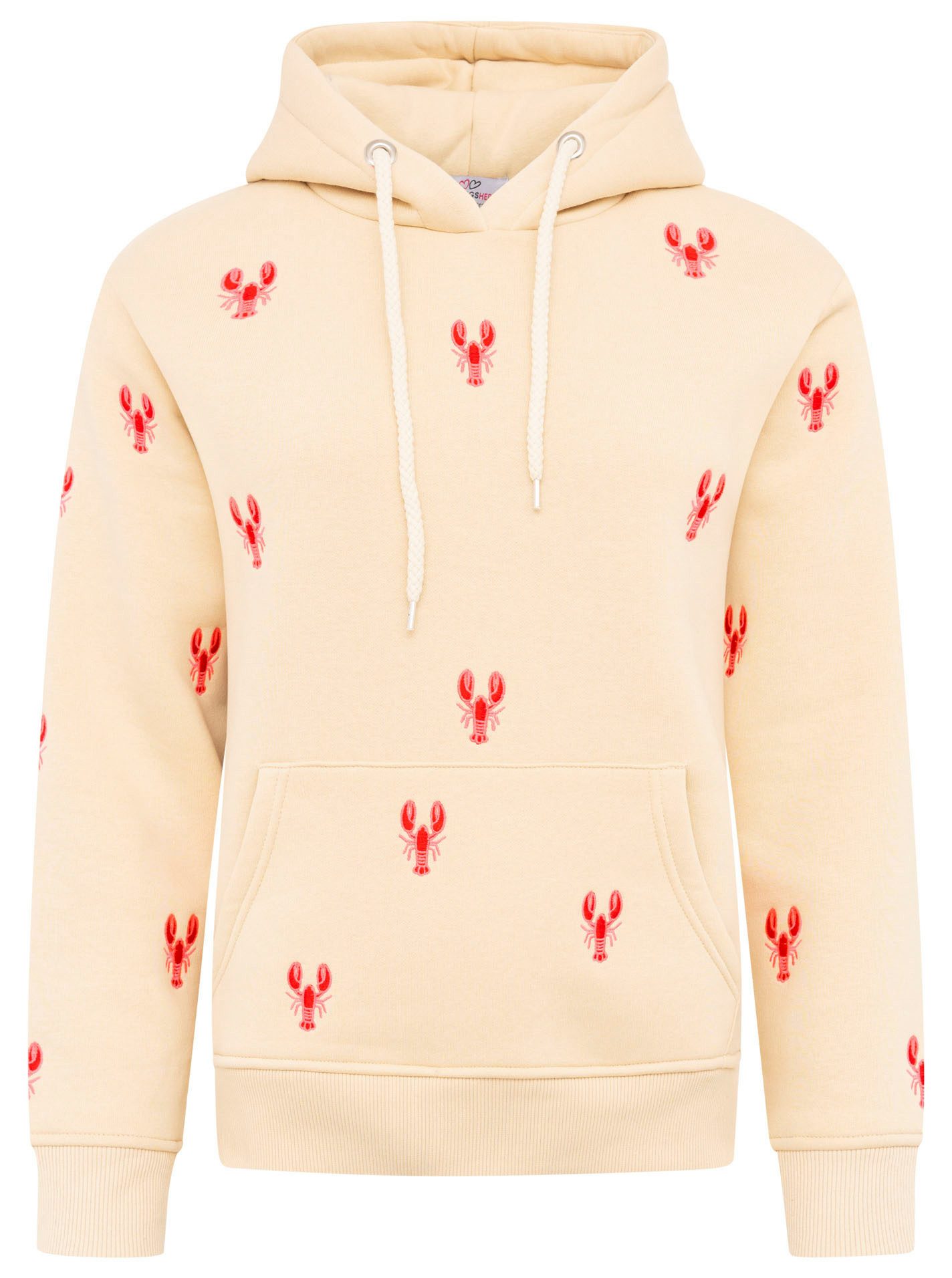 Zwillingsherz Kapuzensweatshirt Hummer-Stickerei, Kapuze, Kordelzug, Baumwo günstig online kaufen