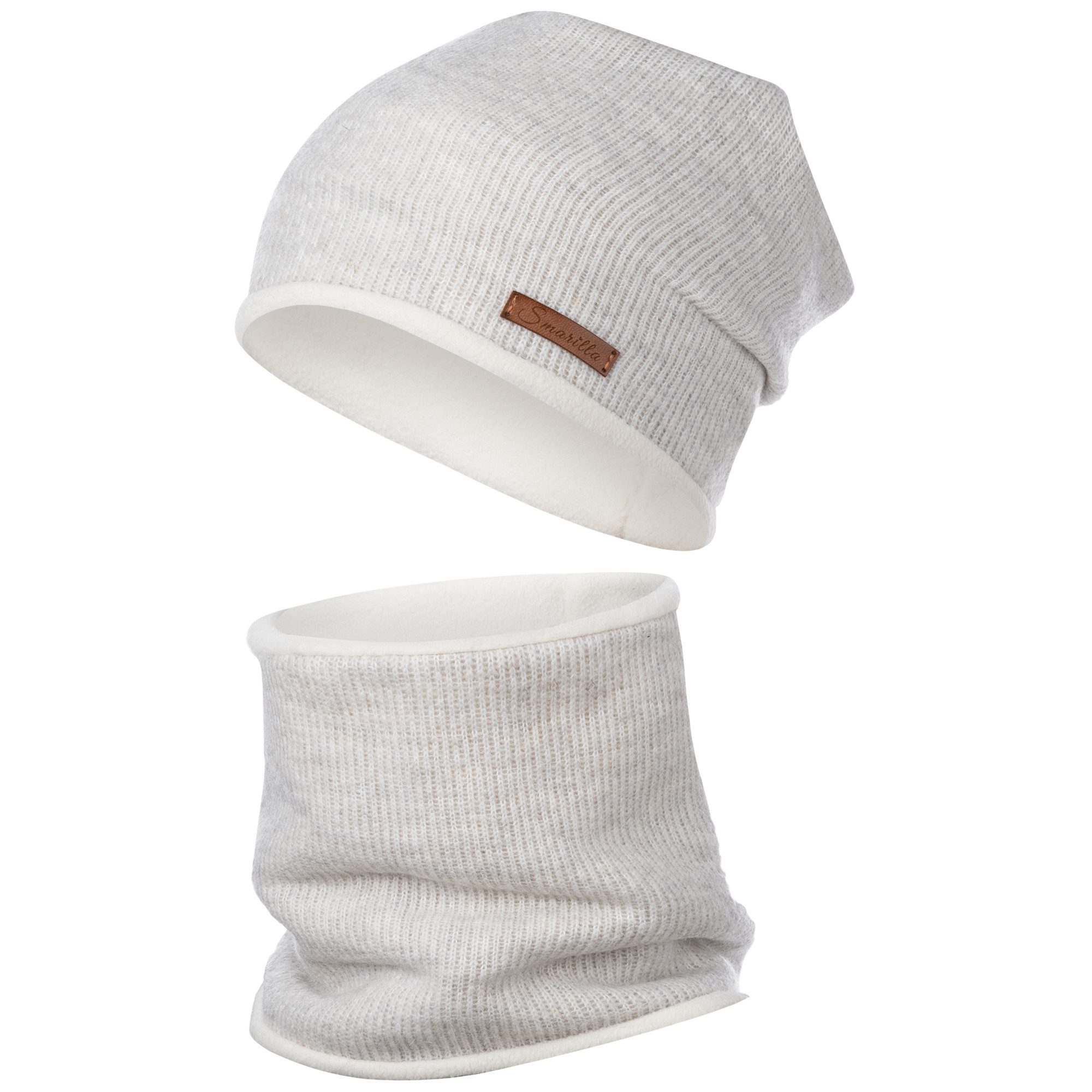 Mütze & Schal Winterset Beanie Strickmütze Strickschal Wolle