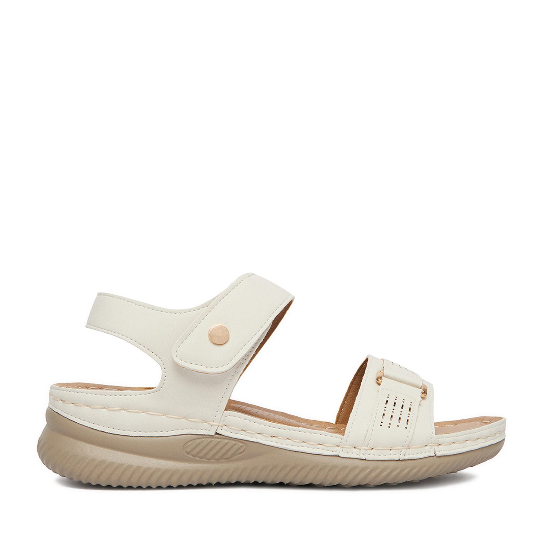 Go Soft Go Soft Damen-Sandalen Creme Sandale