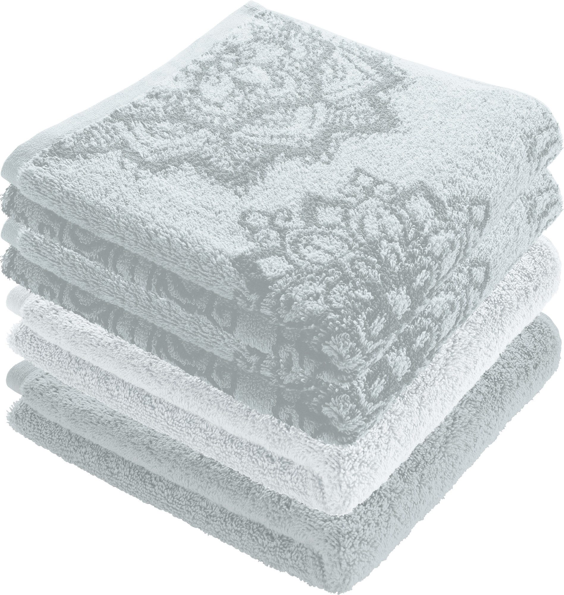 Erwin Müller Handtuch Handtuch "Bühl" 4er-Pack, Frottier, Walk-Frottier Motiv