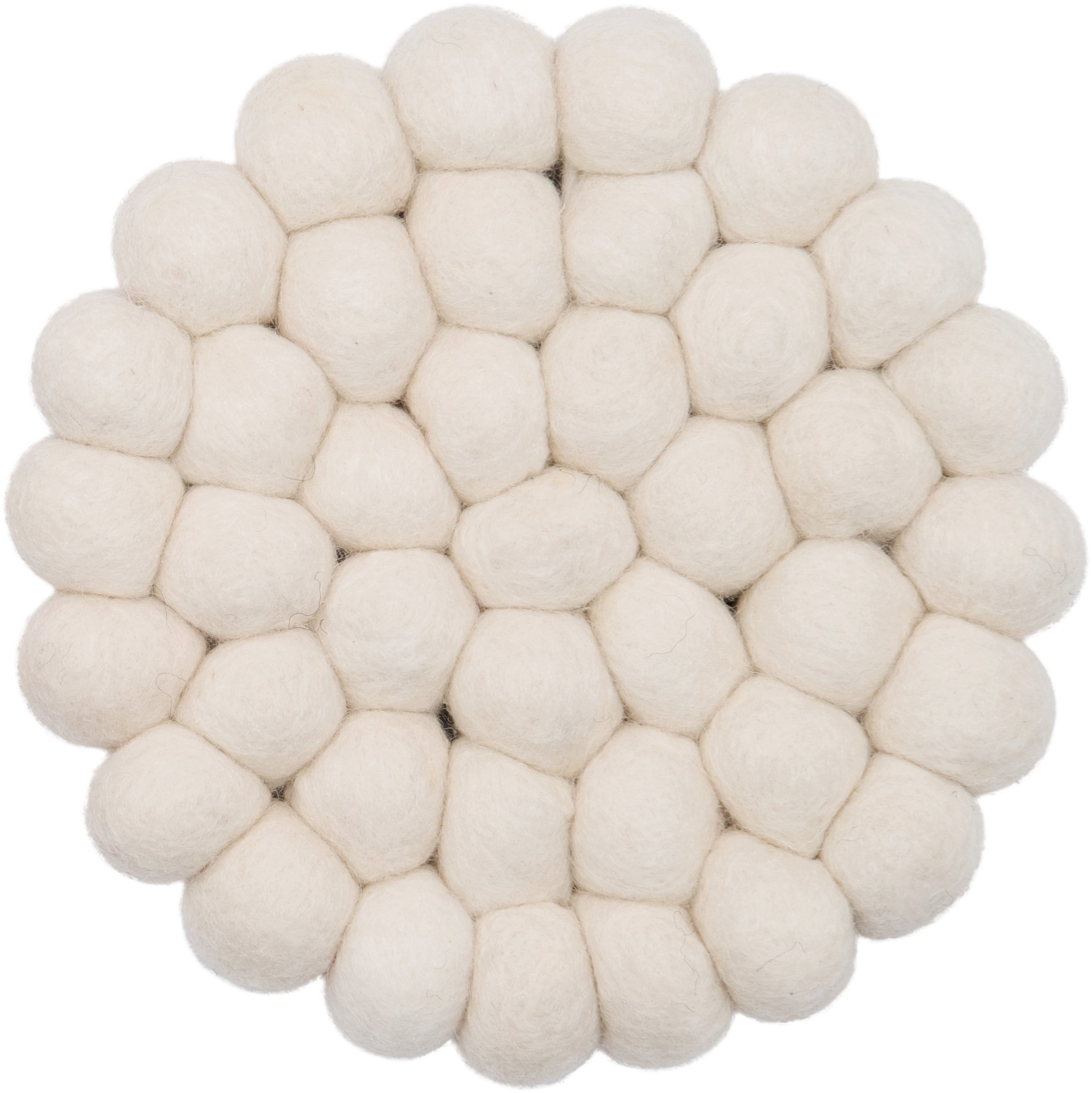 myfelt Wollteppich Linéa Filzkugelteppich rund Muster, rund, 100% reine Schurwolle