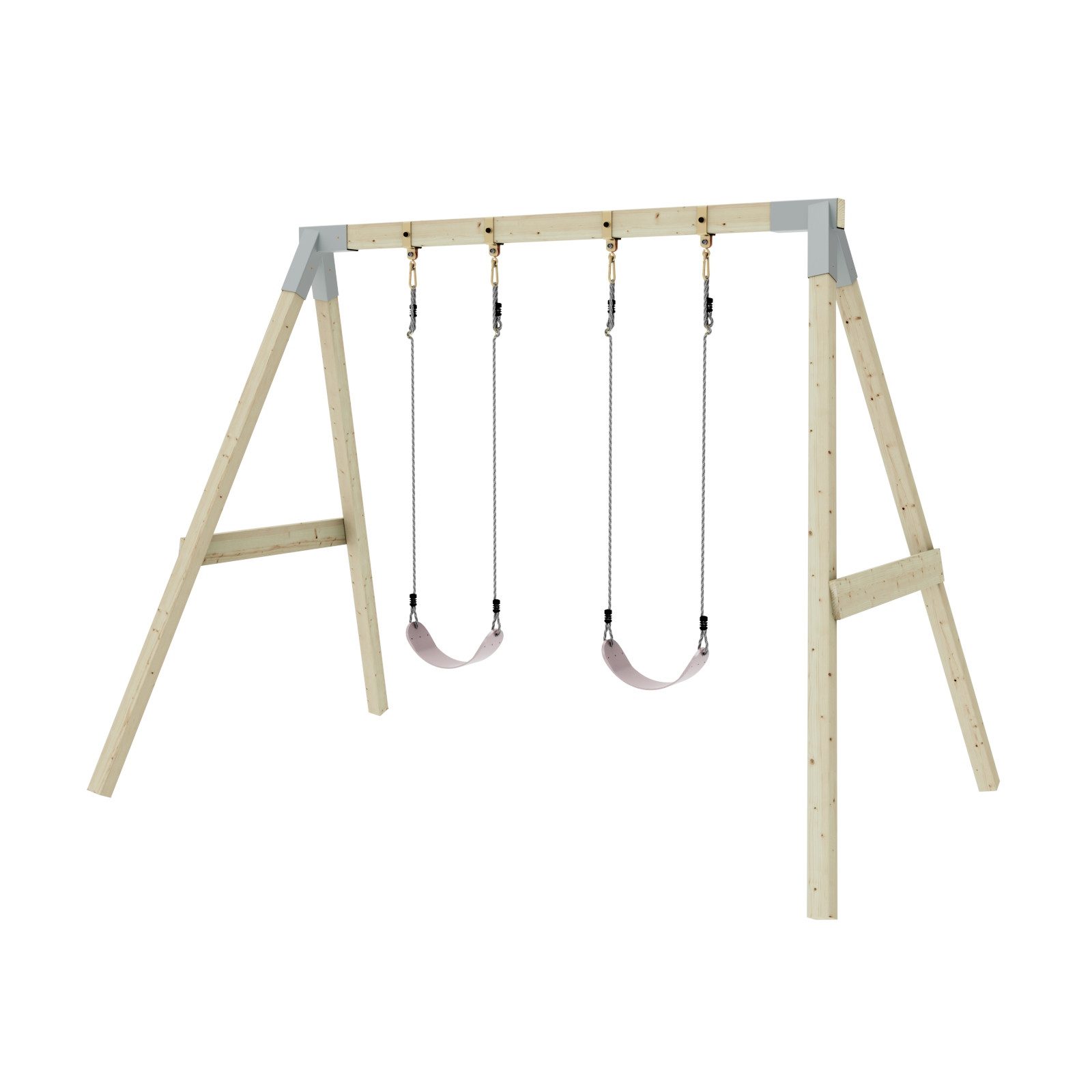 OutdoorToys Schaukelkombination Schaukel Nachtfalter aus Holz in Altrosa, aus Holz in Altrosa